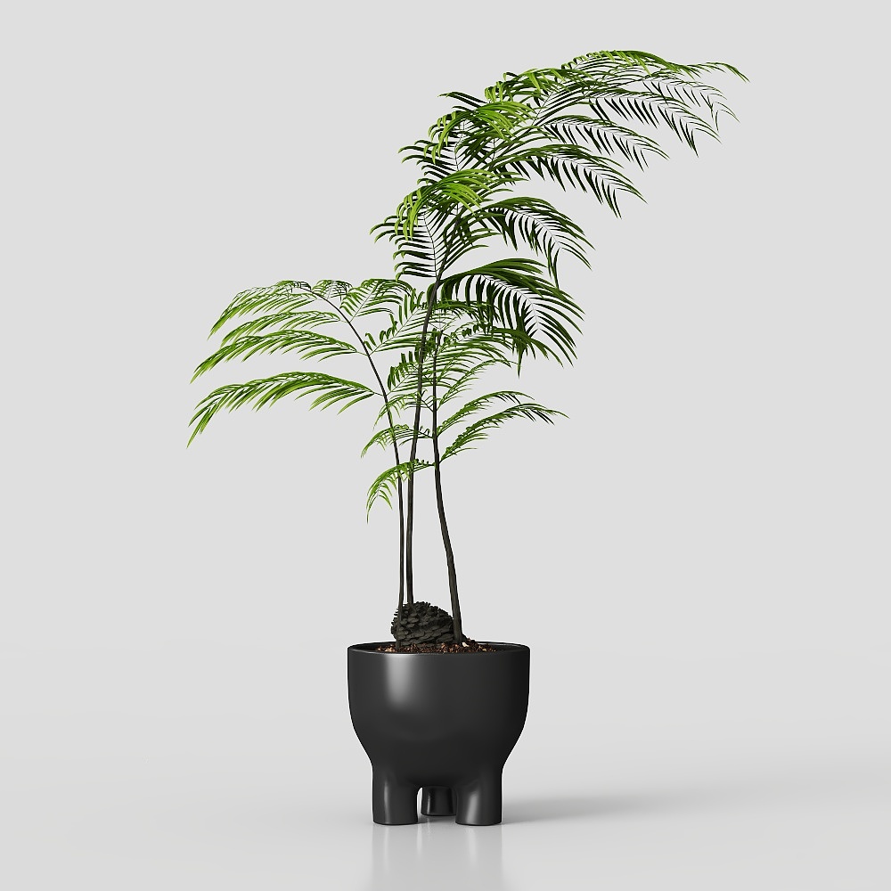 新中式绿植摆件3D模型