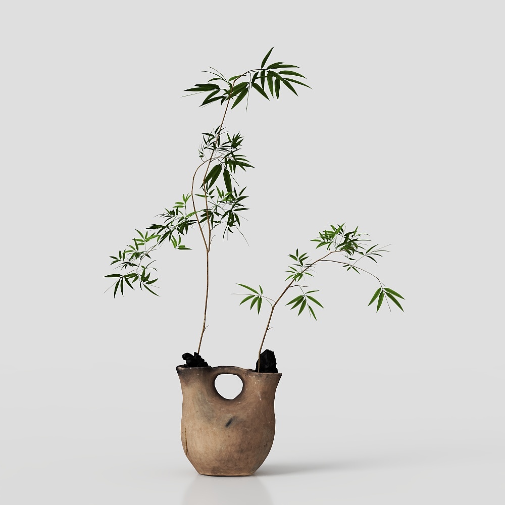 中式绿植摆件