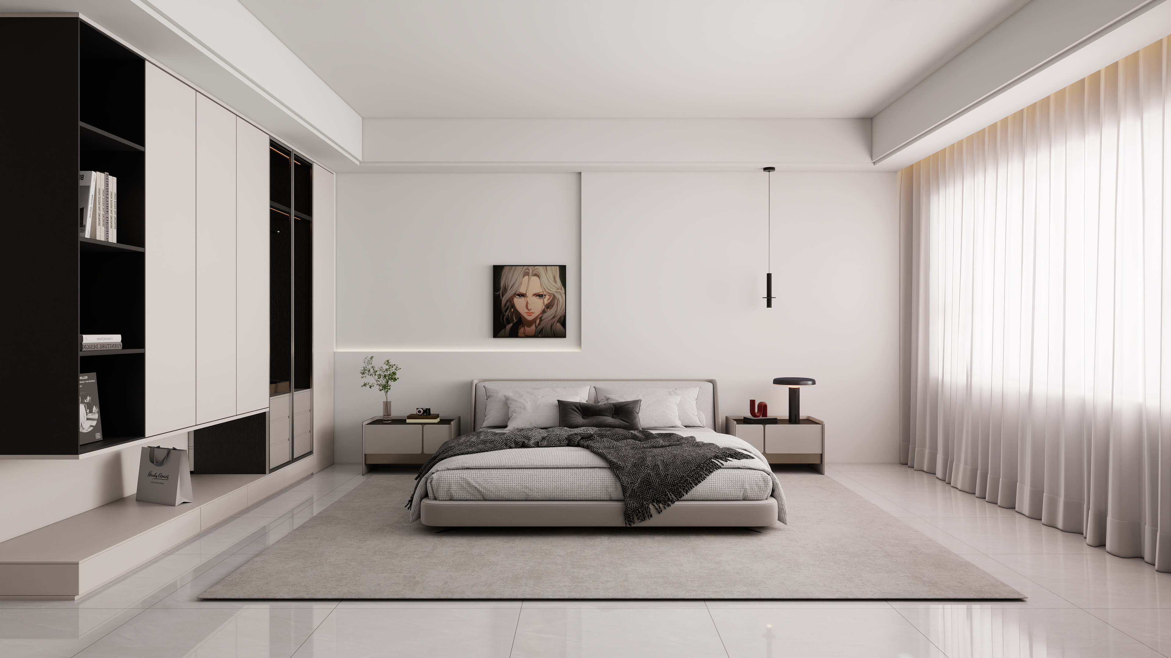 史前熊猫狗-现代极简奶油-装修设计方案