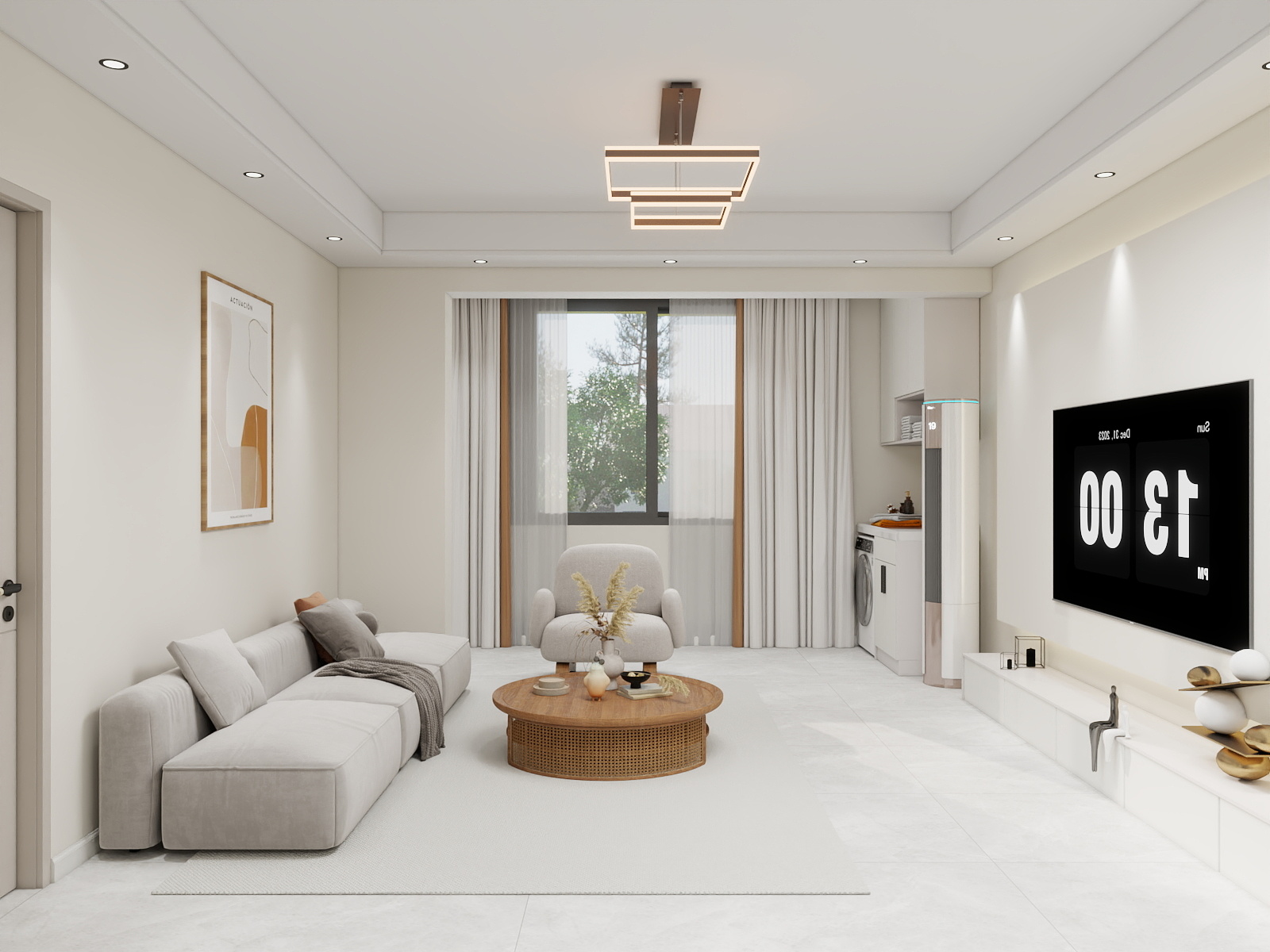 吴爽-84m²现代简约风格设计装修效果图