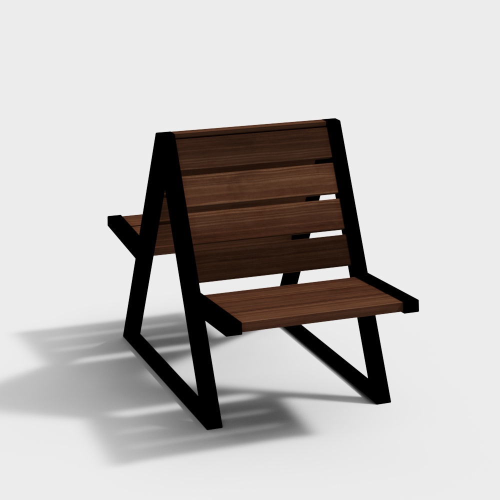 背靠背椅子3D模型