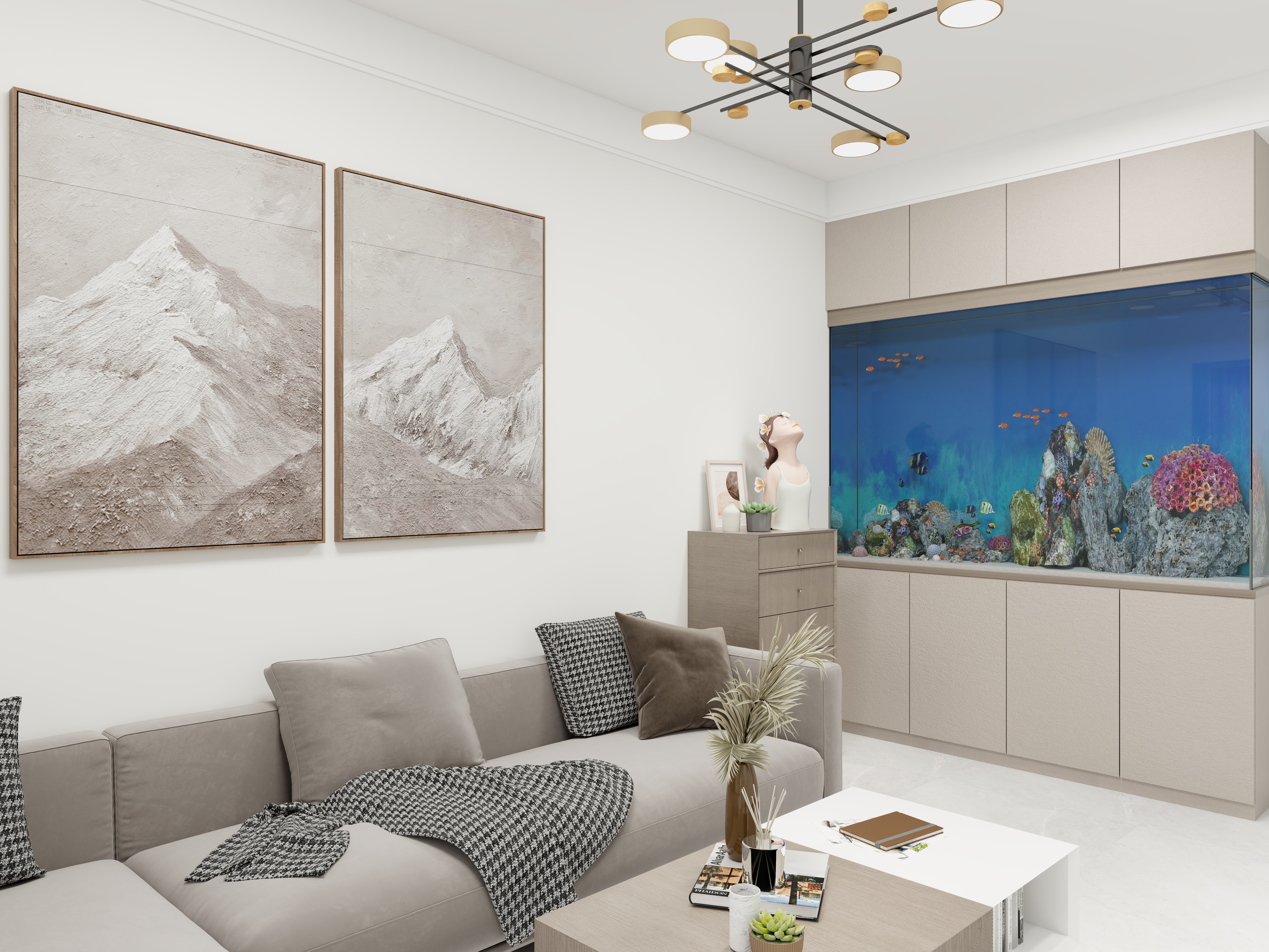 艺雅丽-68平方现代简约装修效果图