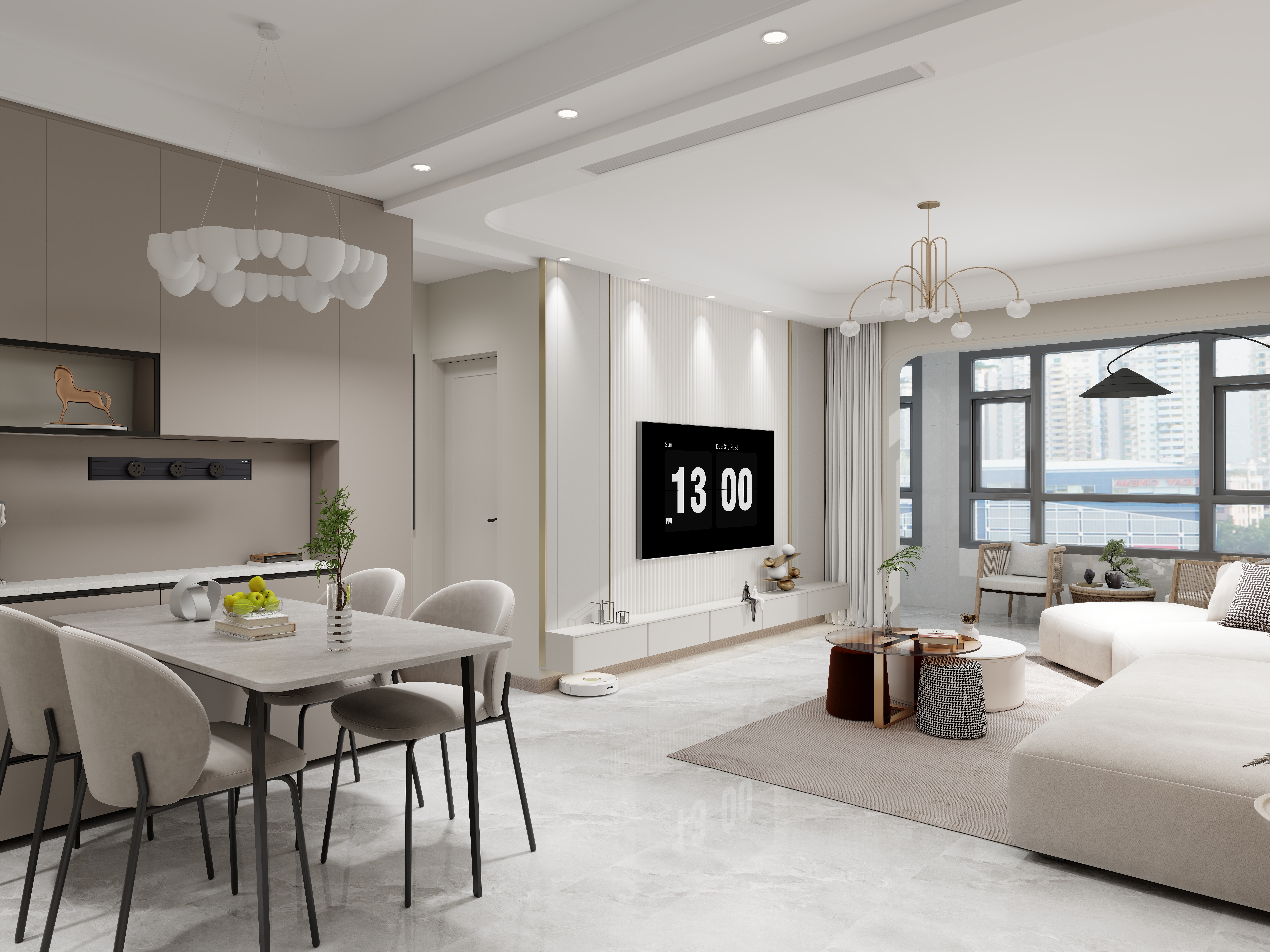 艺雅丽-98平奶油简约风 -装修设计方案