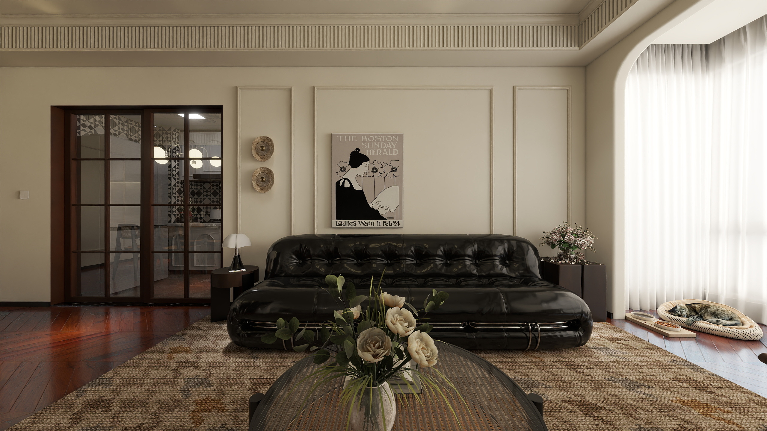 周鹏-学府苑89㎡3室装修效果图