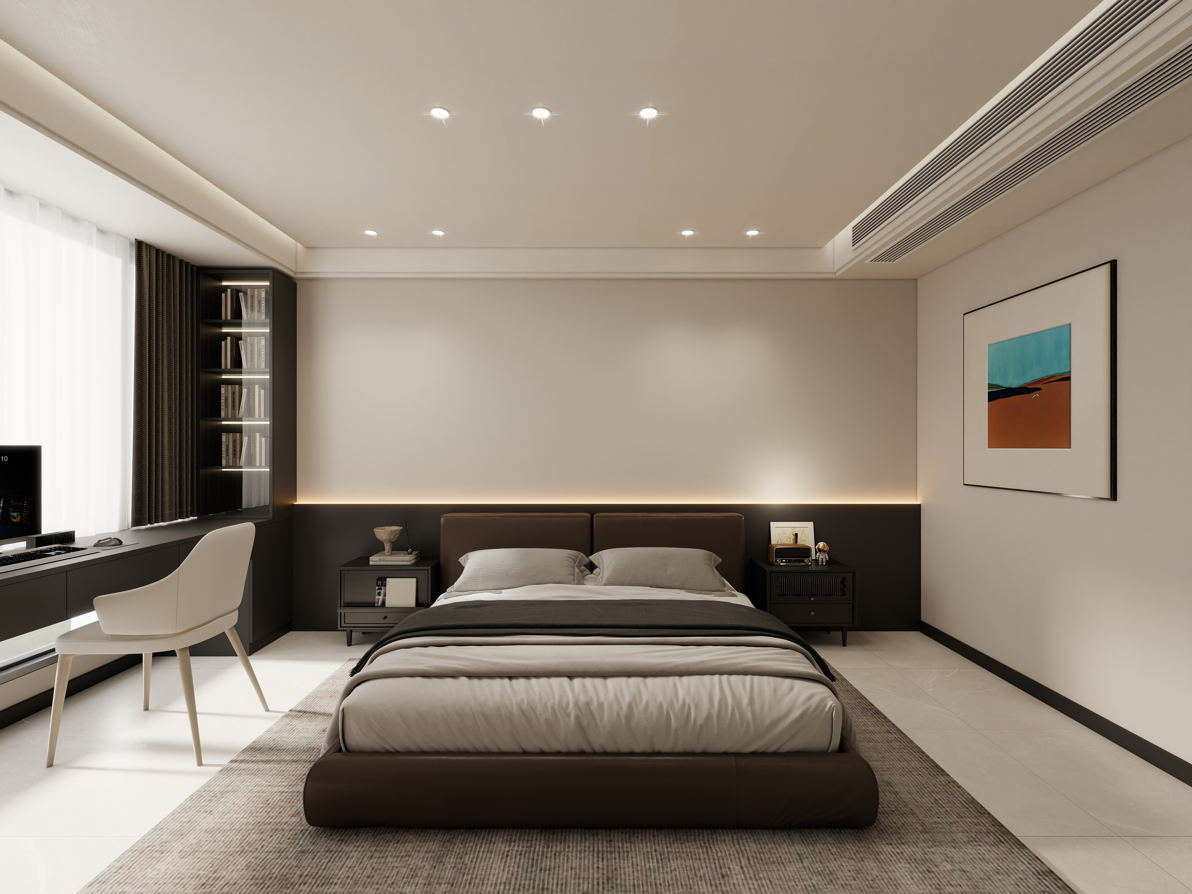 壹诺设计工作室-现代简约—无主灯装修效果图