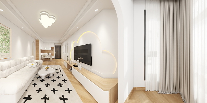 室内设计田甜-奶油风格-装修设计方案