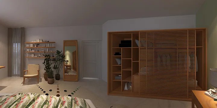 arch.bano的装修设计方案:Bedroom- 1st attempt 