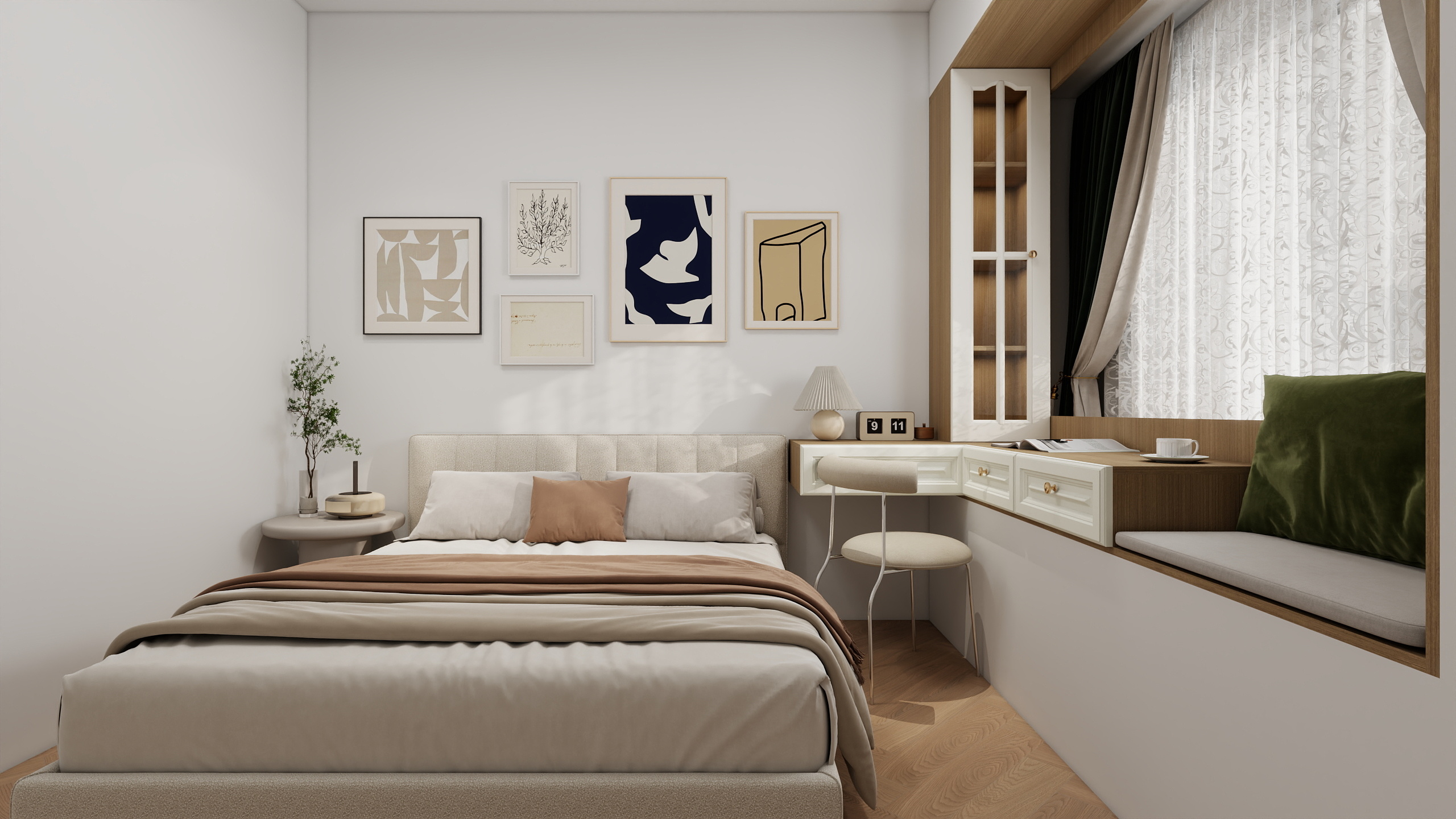 宝鸡市民王女士-蓝光雍锦半岛原木102㎡3室装修效果图