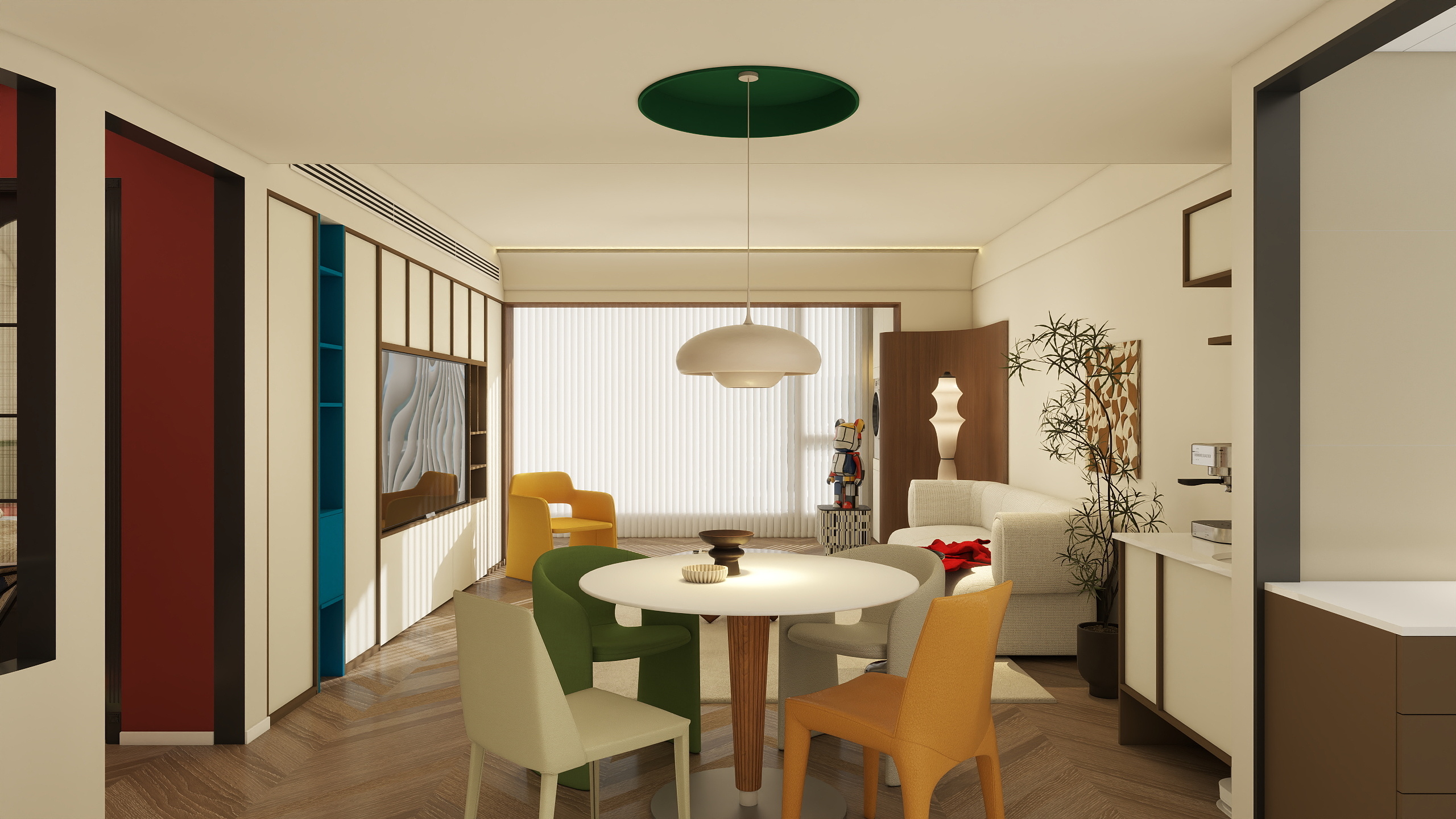 兔兔哎呀-多巴胺95㎡-装修设计方案