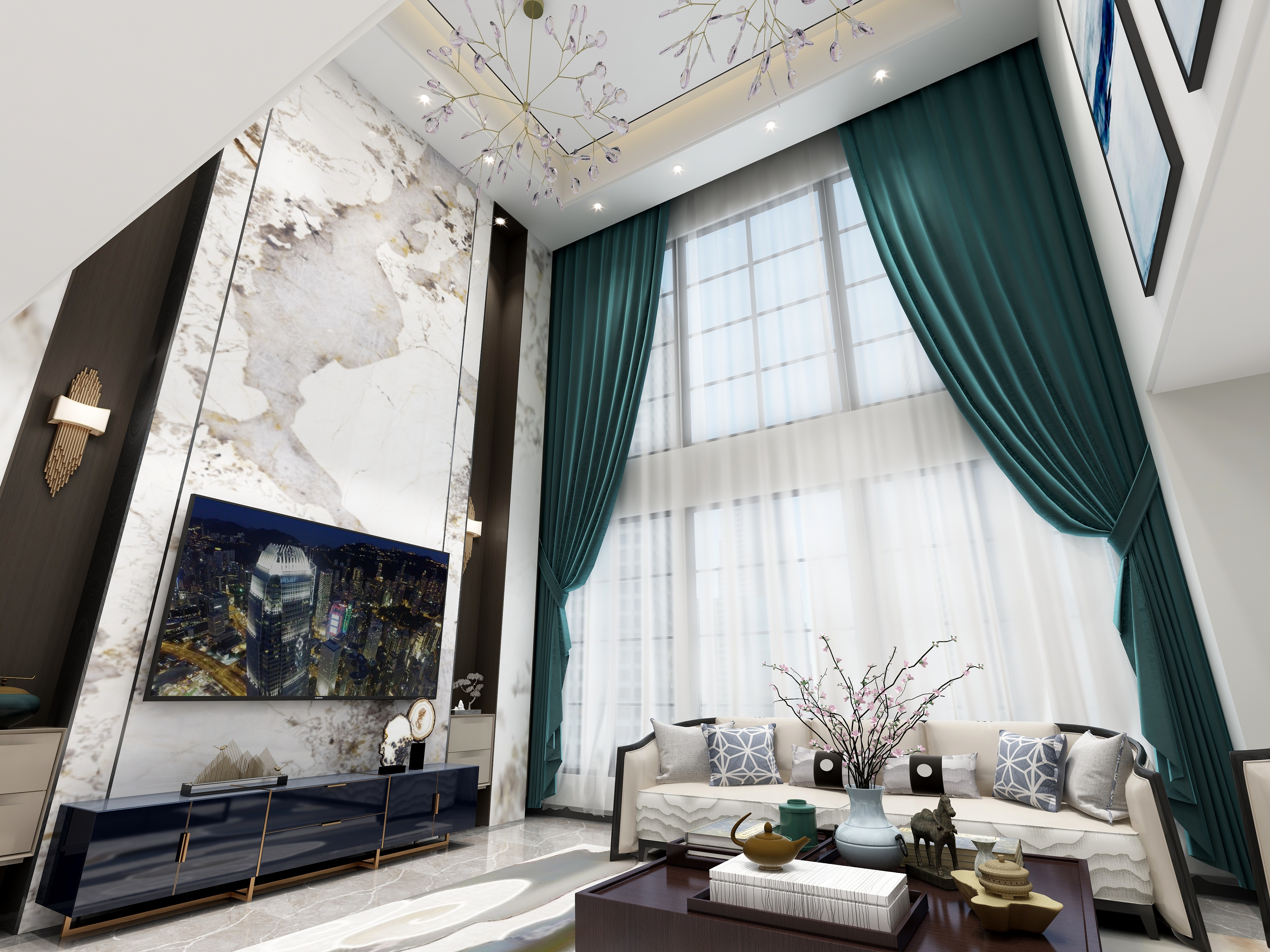 郑钧-万山华府现代简约191㎡跃层4室-装修设计方案