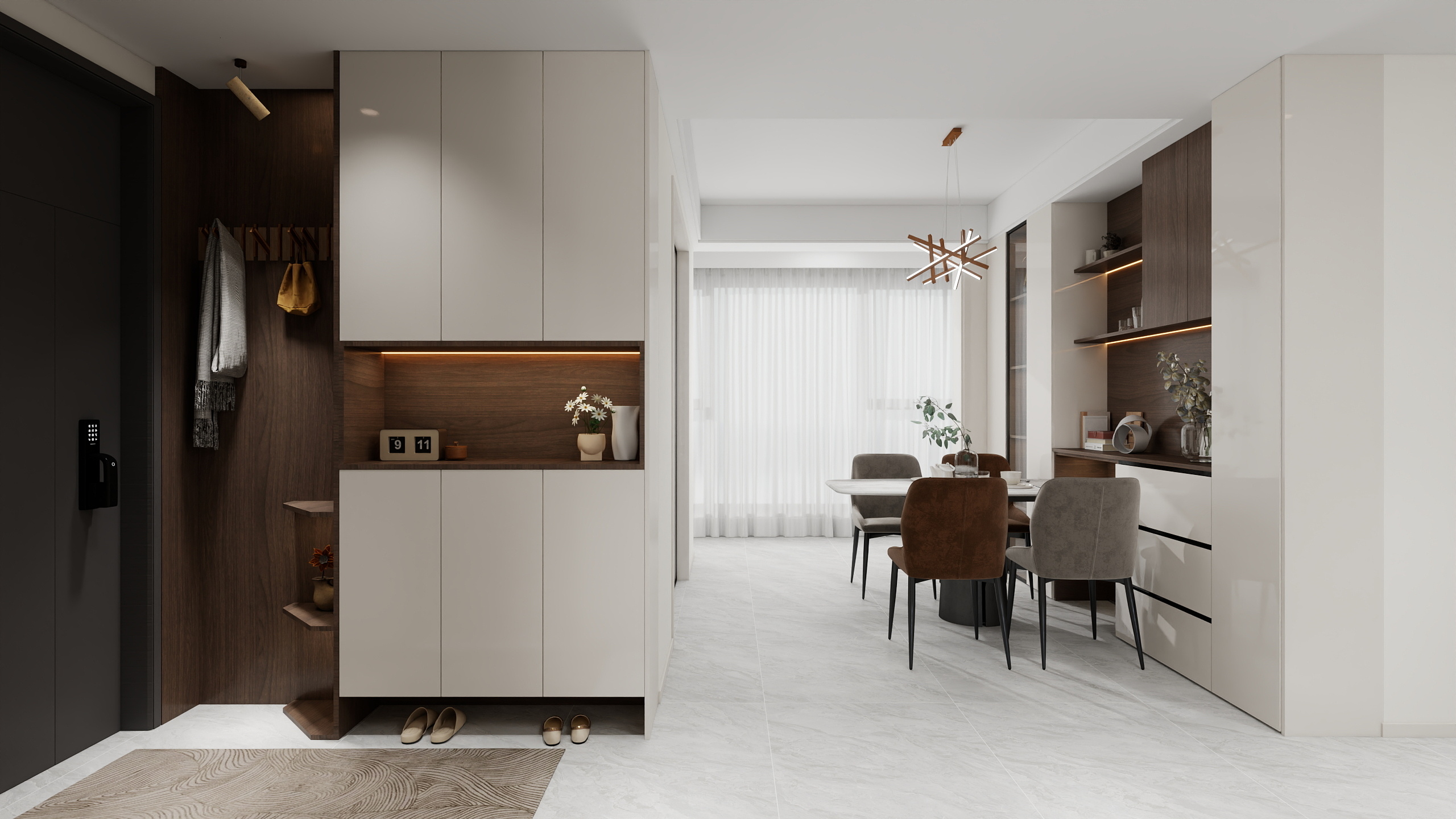 麦子是设计师-麦子126㎡3室暖色调简约原木风-装修设计方案