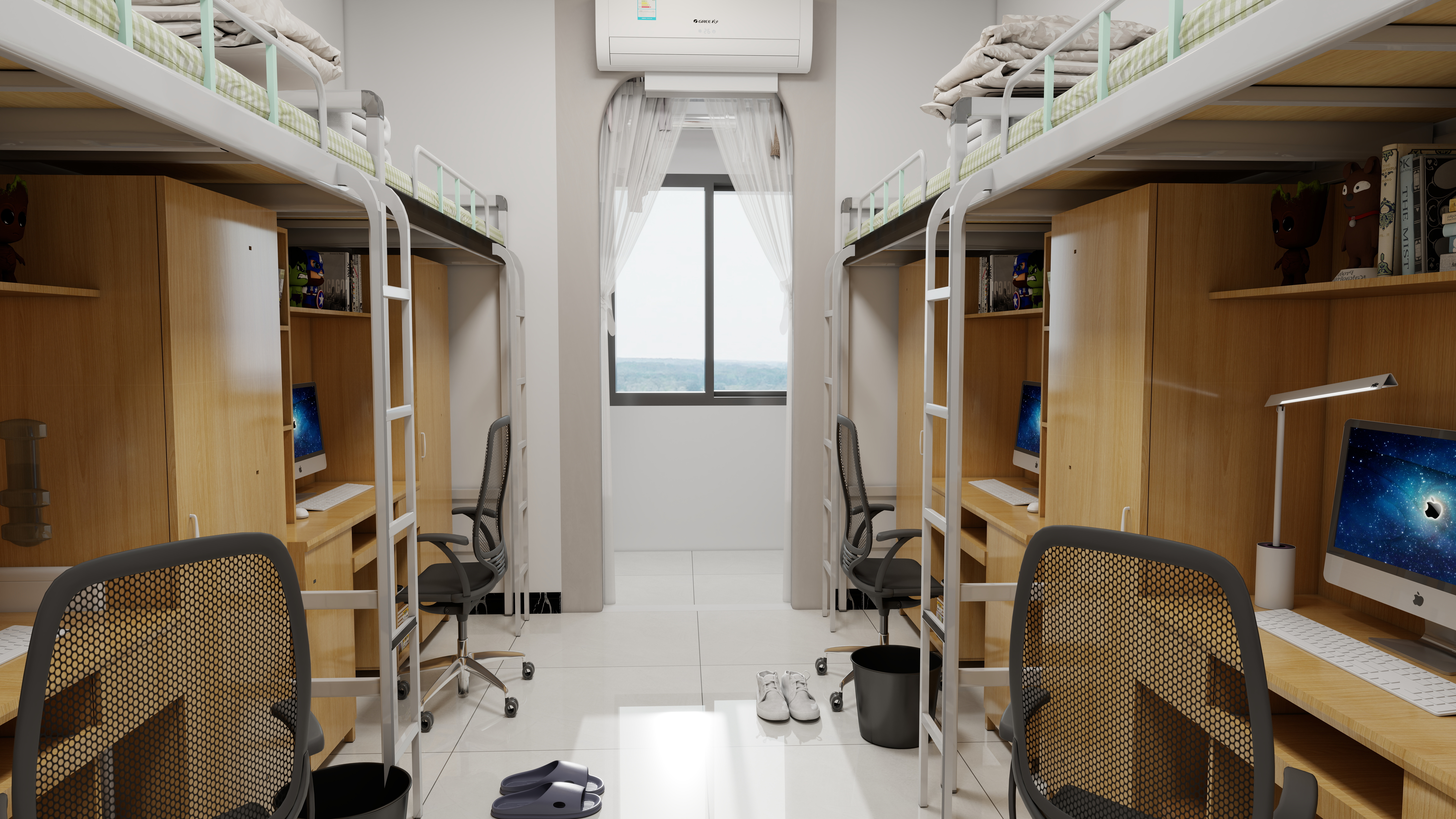 FF523-荆楚理工学院四人间宿舍-副本-装修设计方案