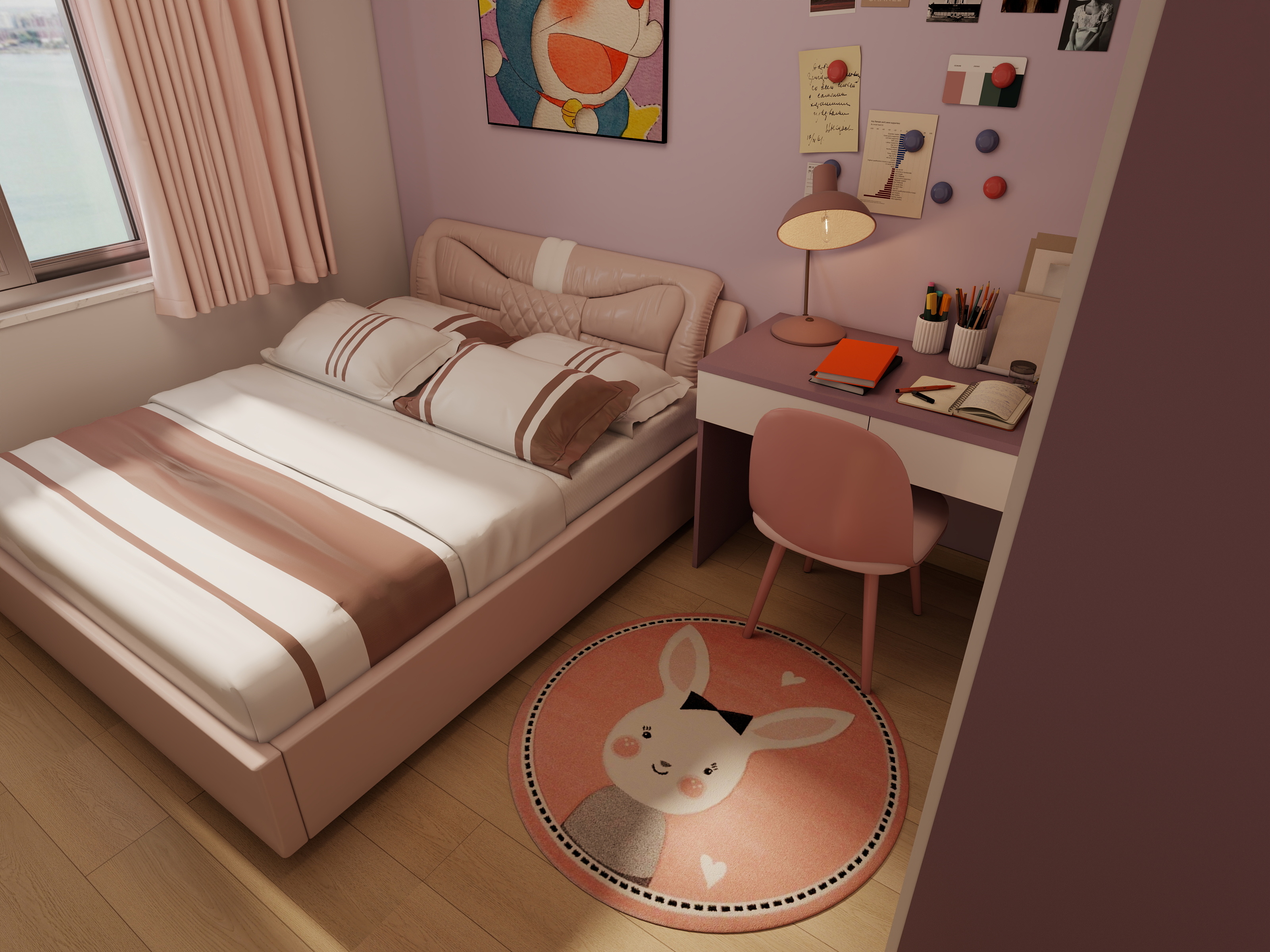 H2设计-女孩房-装修设计方案