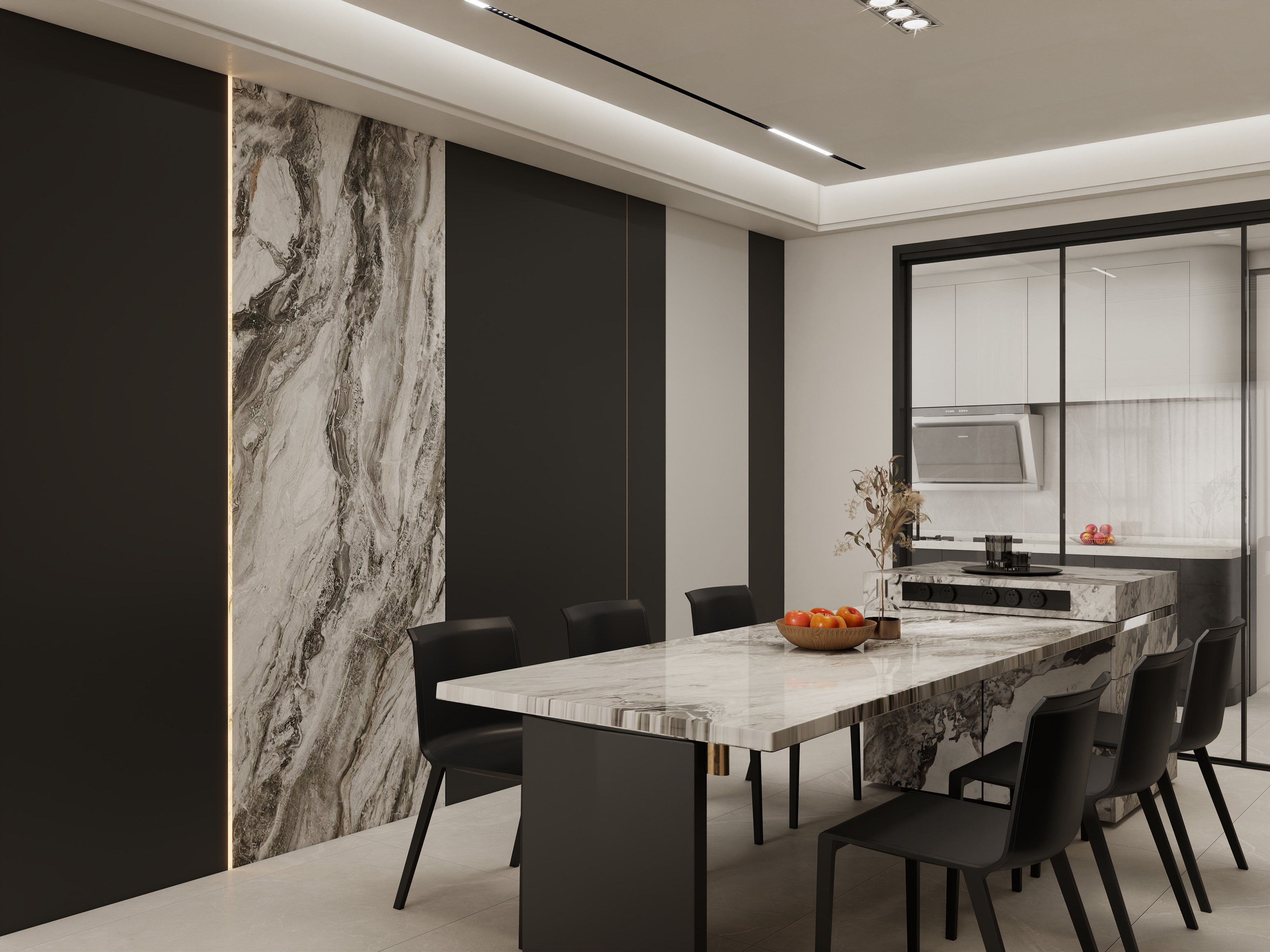 壹诺设计工作室-107㎡3室-现代简约装修效果图