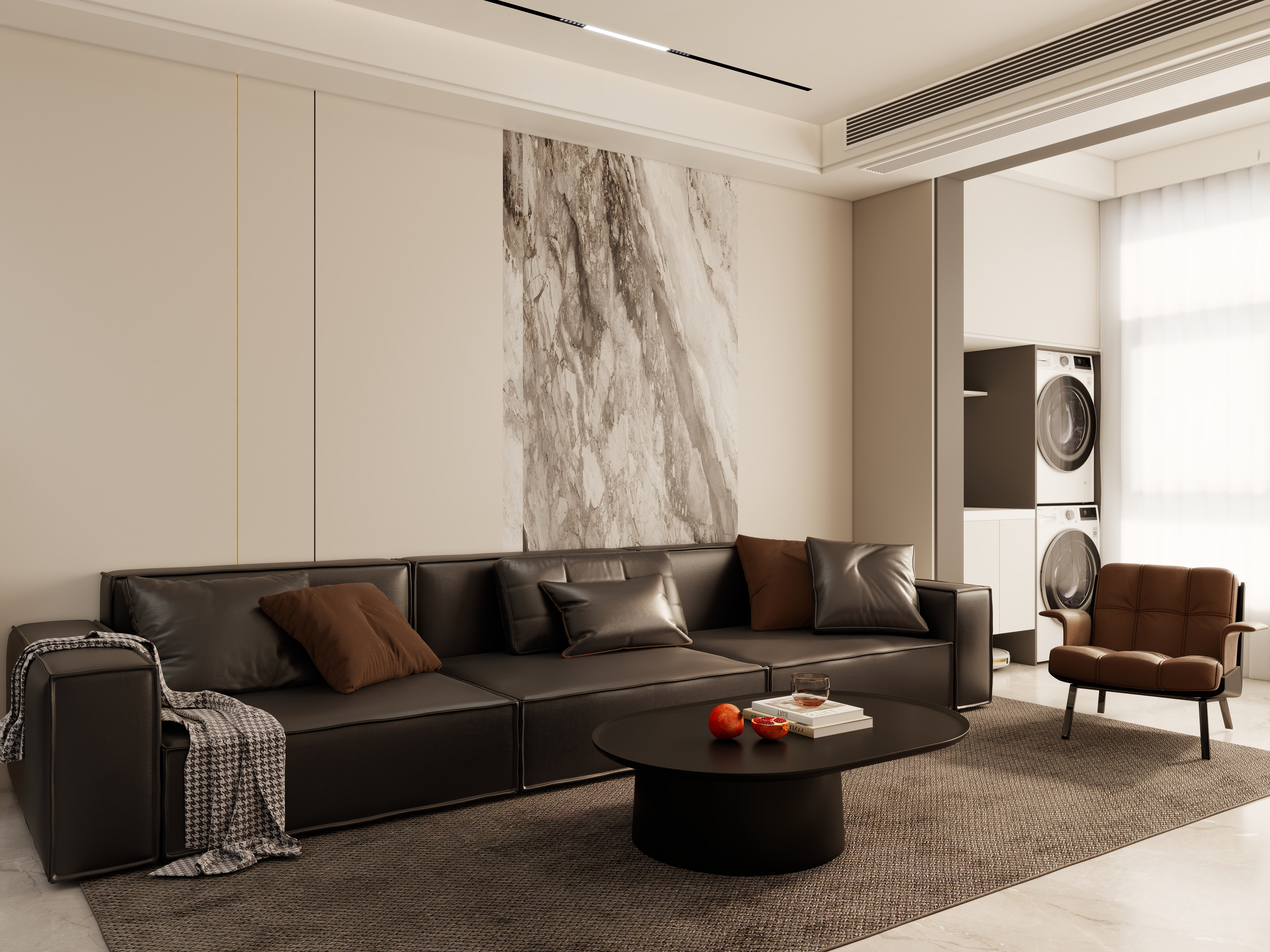 壹诺设计工作室-108㎡3室-现代简约装修效果图