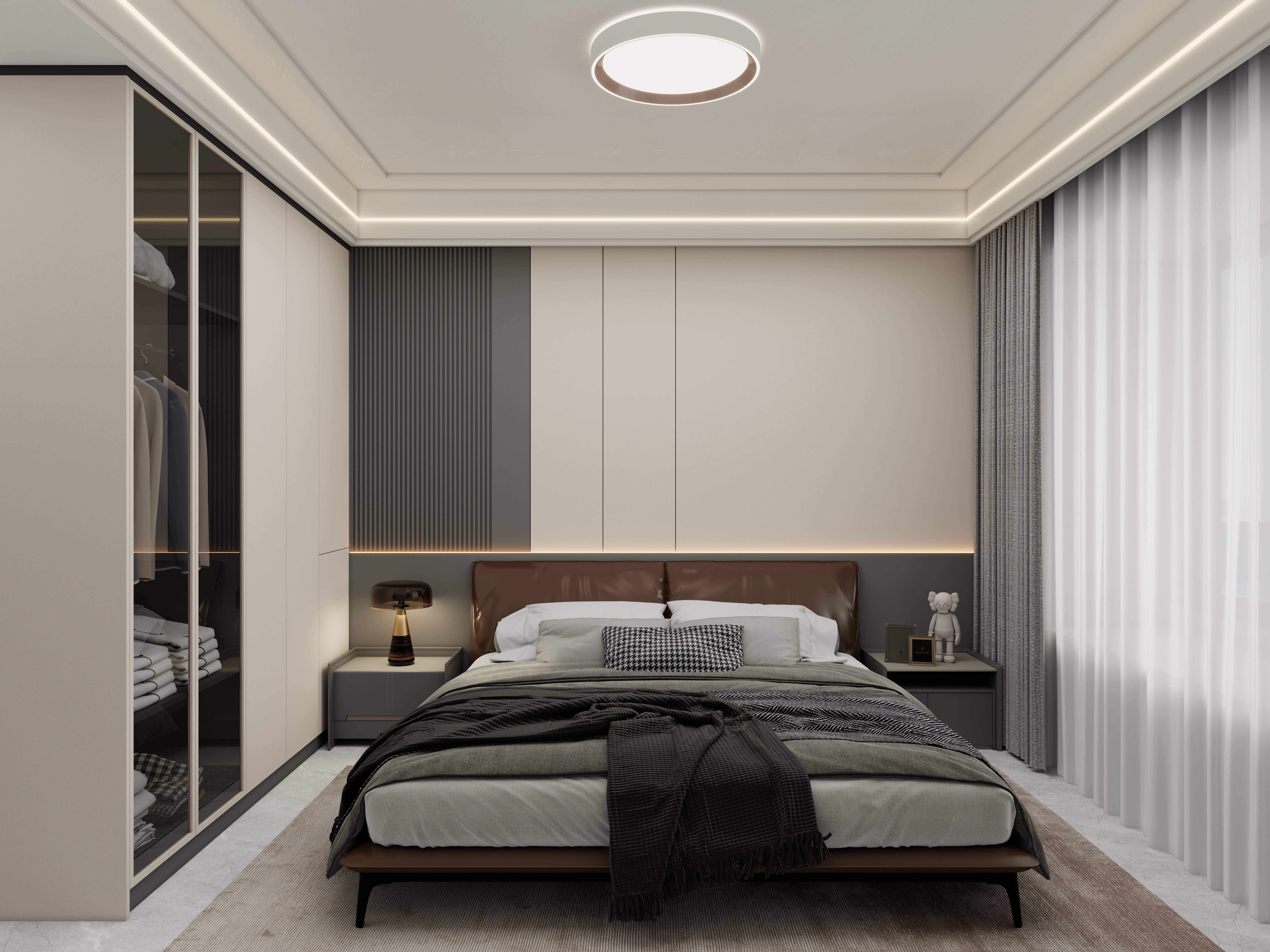 三维全景效果图-115㎡3室-现代简约-装修设计方案