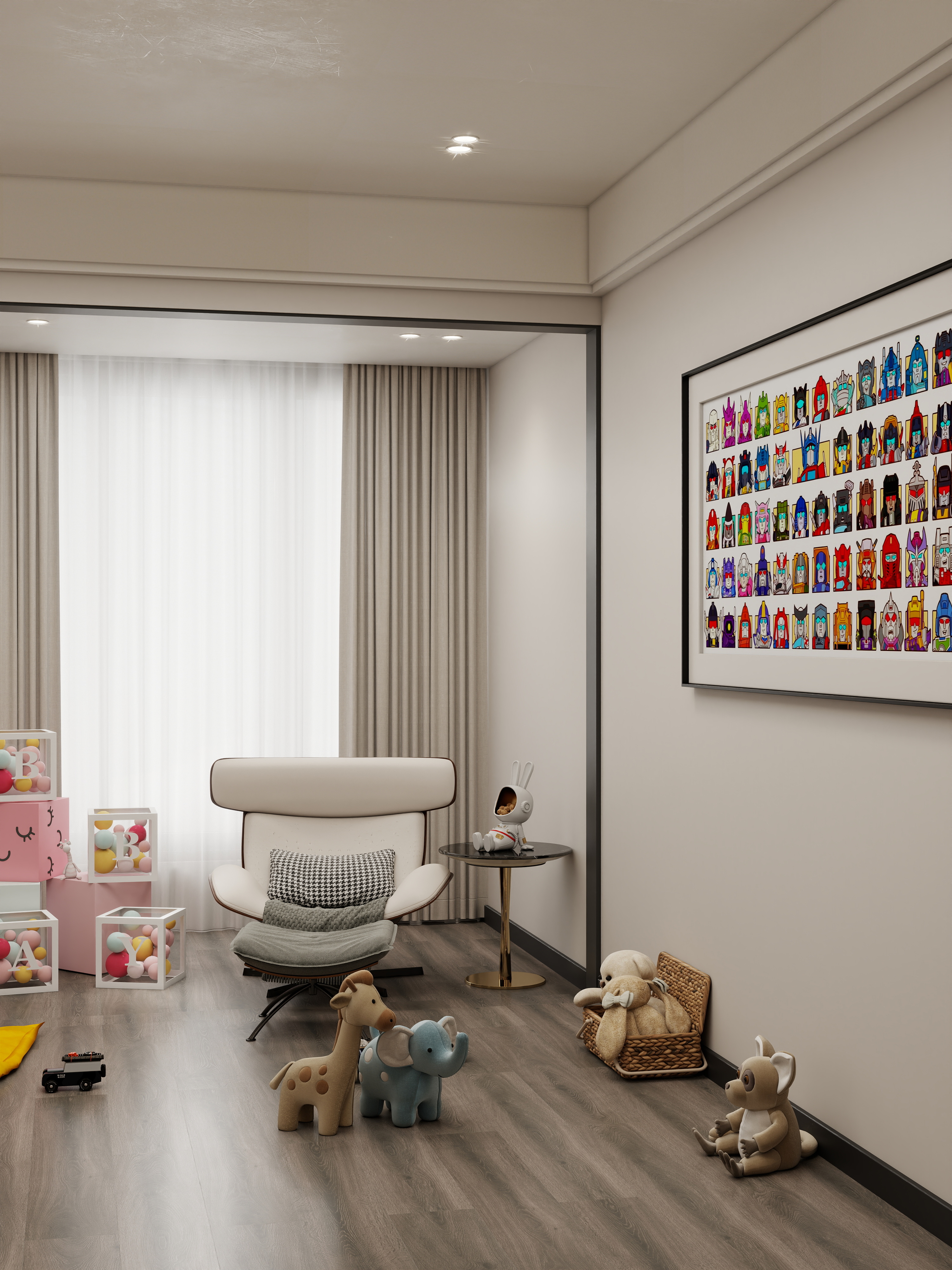 壹诺设计工作室-150㎡5室-现代简约装修效果图