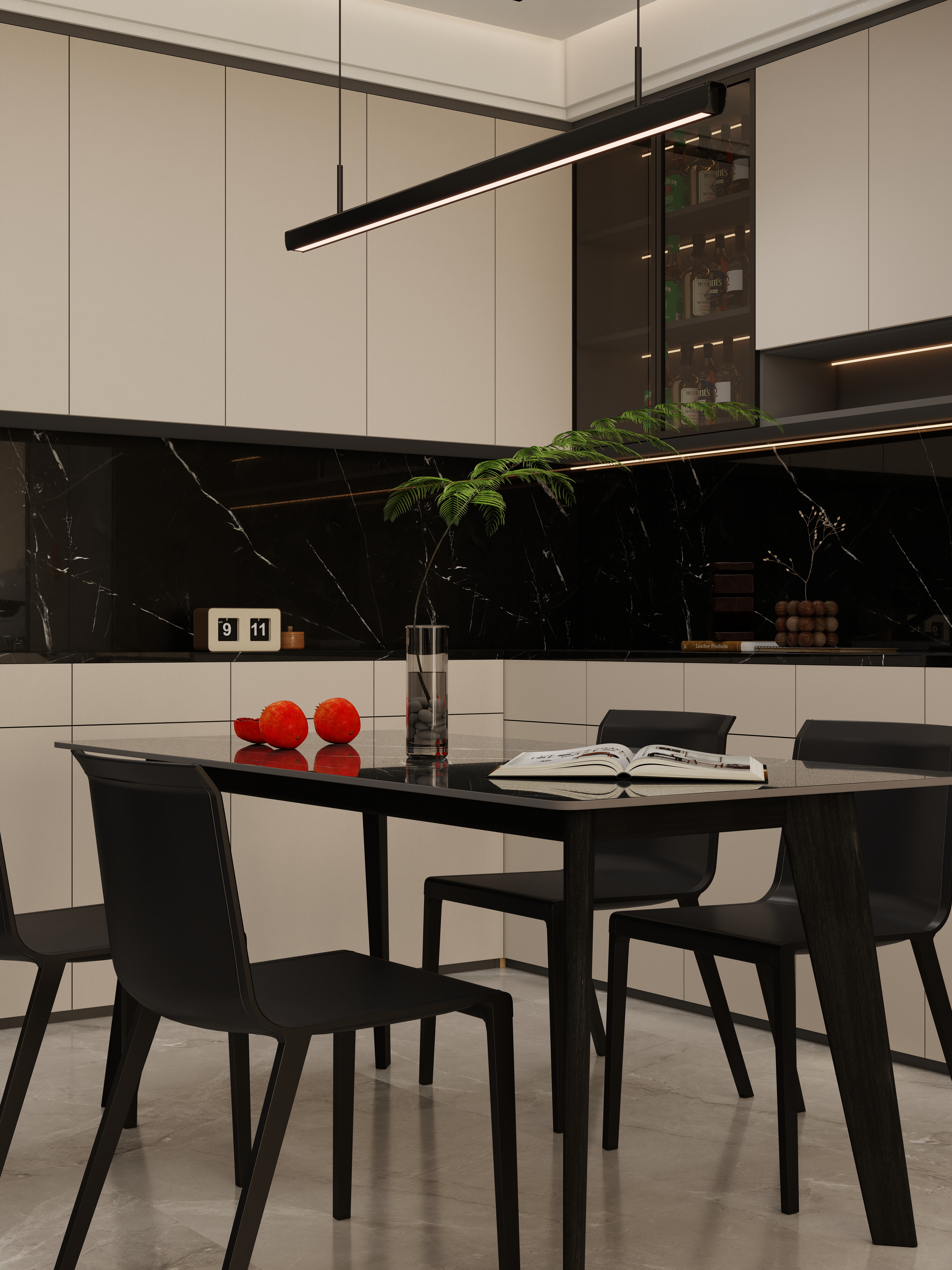 壹诺设计工作室-108㎡3室-现代简约装修效果图