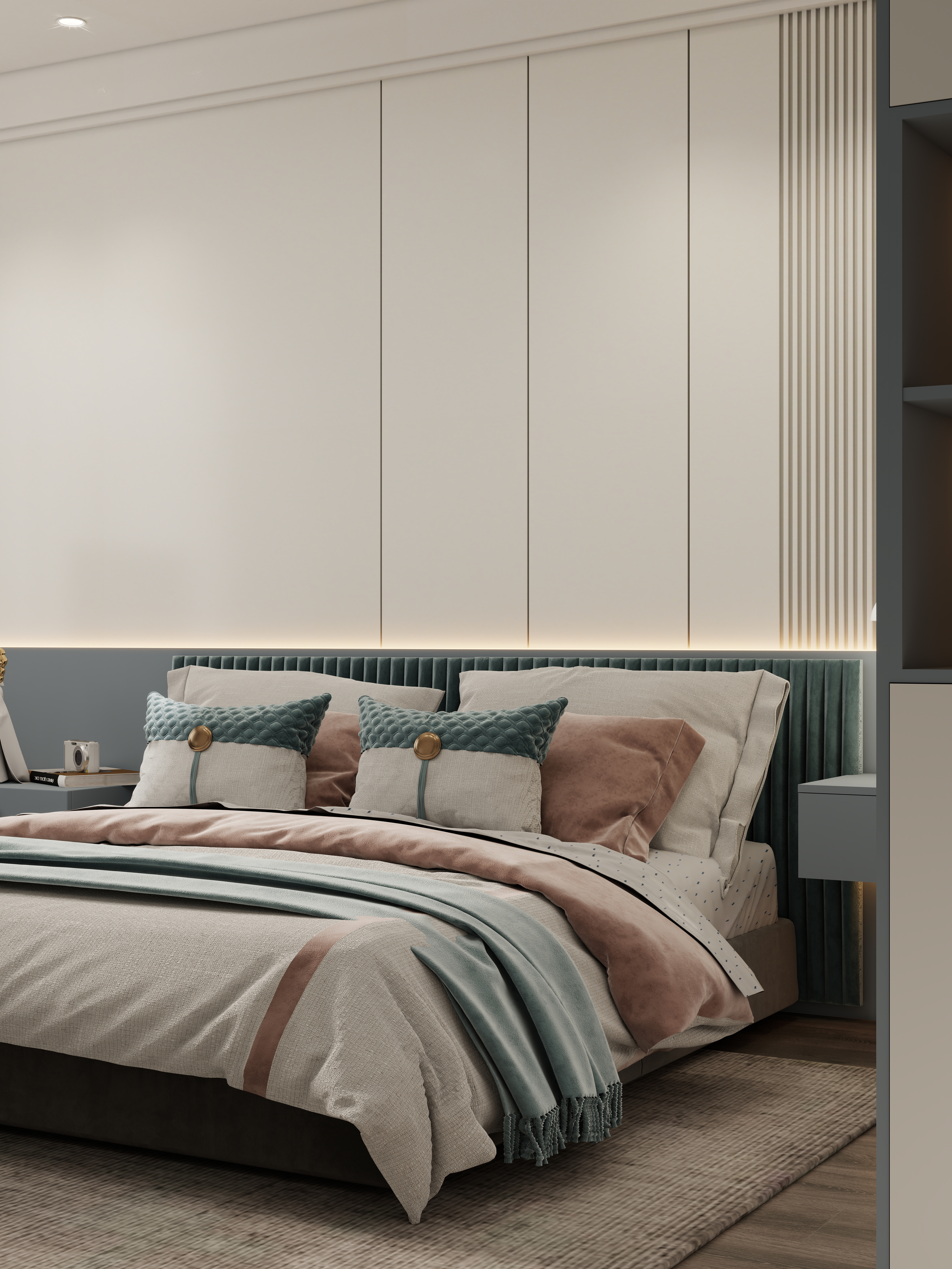 壹诺设计工作室-150㎡5室-现代简约装修效果图