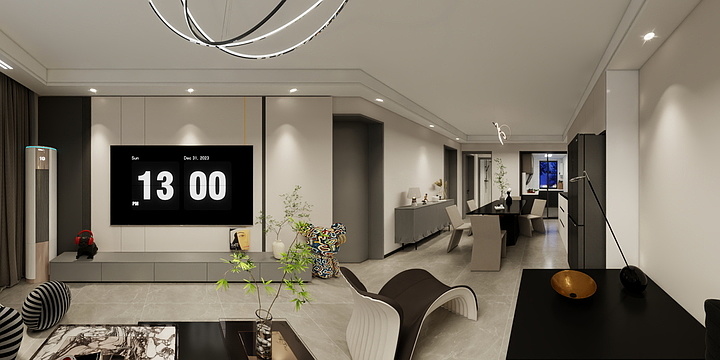 设计师-何-吾悦公馆112现代黑白灰极简陈先生-装修设计方案