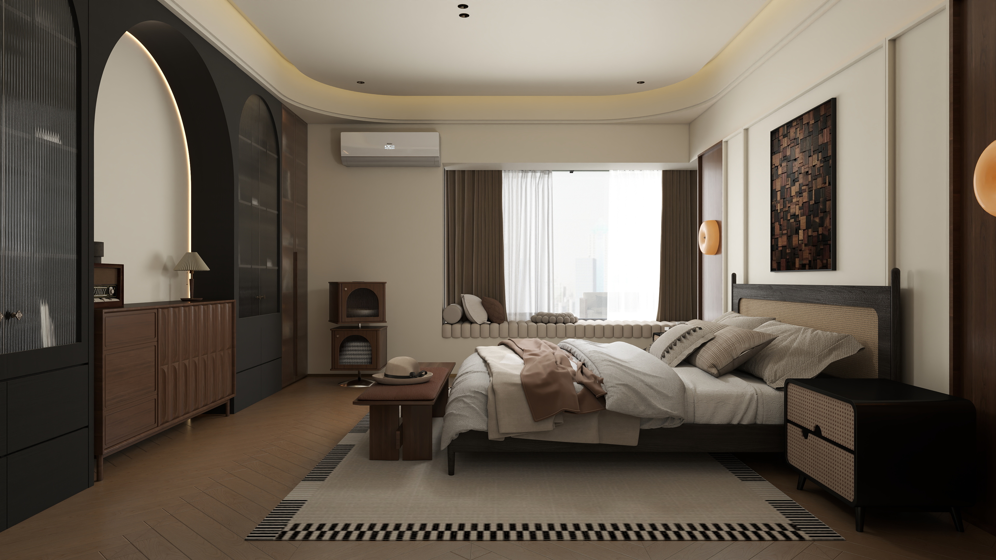 张煜强煜境设计-中古大平层装修效果图