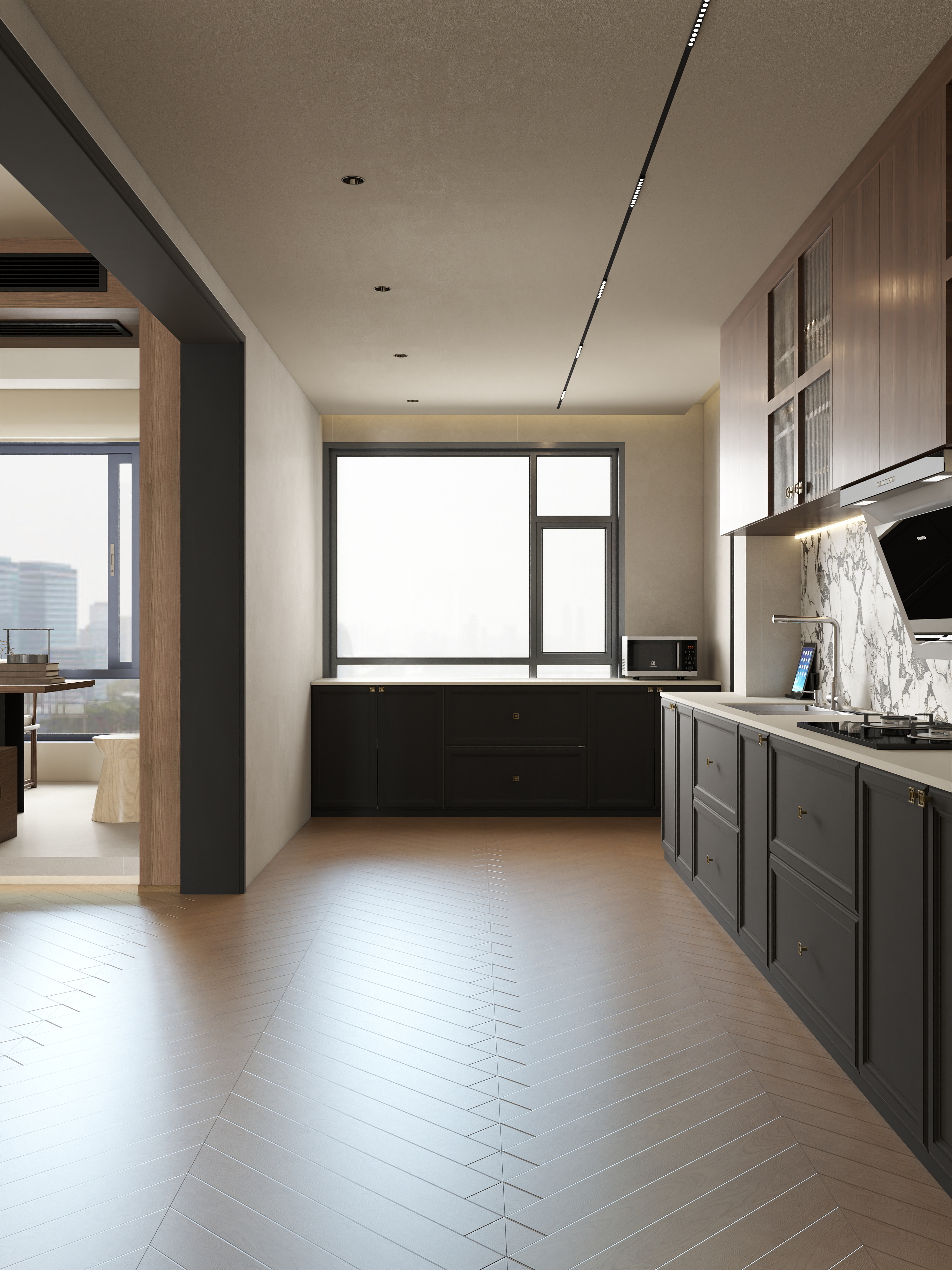 张煜强煜境设计-中古大平层装修效果图