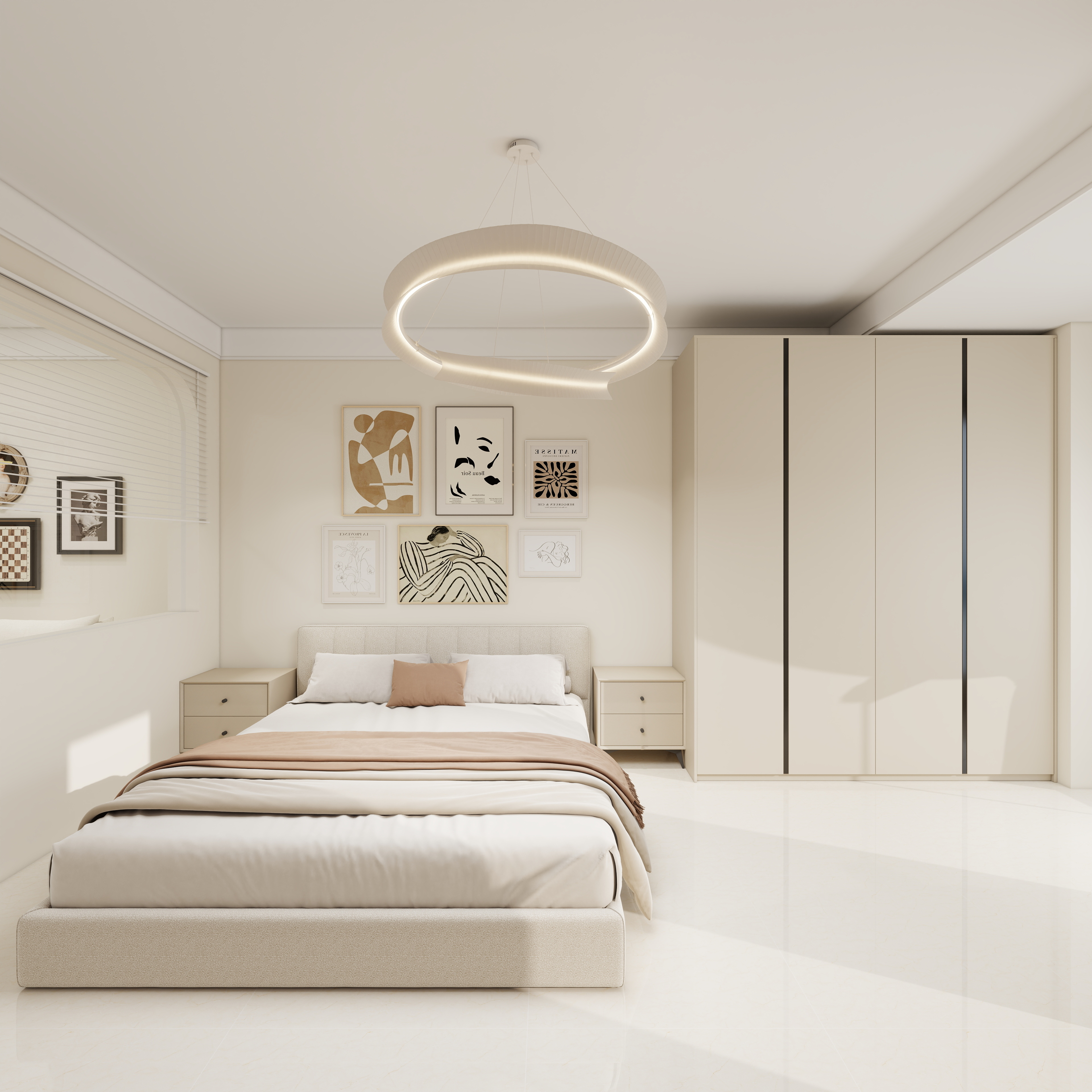 上海ZY空间设计-30平一居改两房简约奶油房-装修设计方案