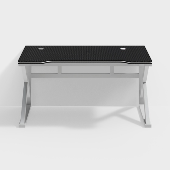 Computer Table Esports 3D Model in White