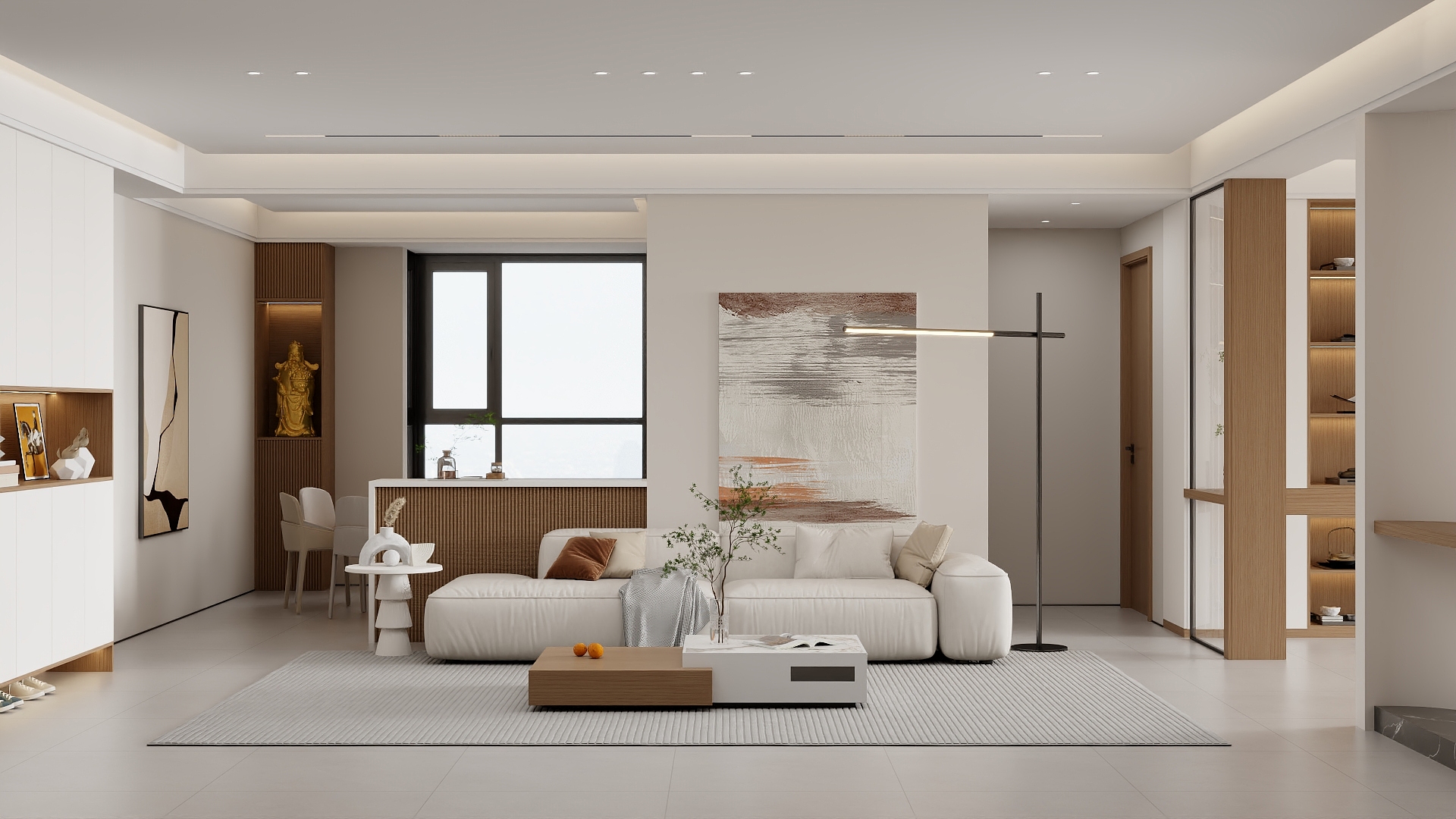 吴爽-210m²现代简约风格大平层装修效果图