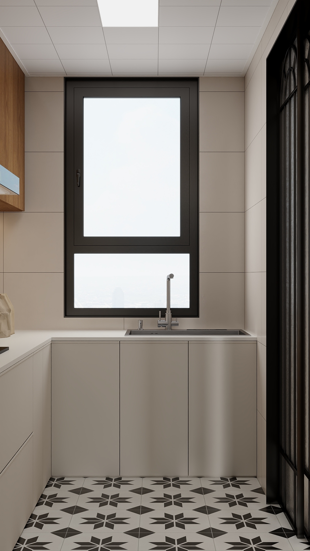 吴爽- 127m²中古风设计装修效果图