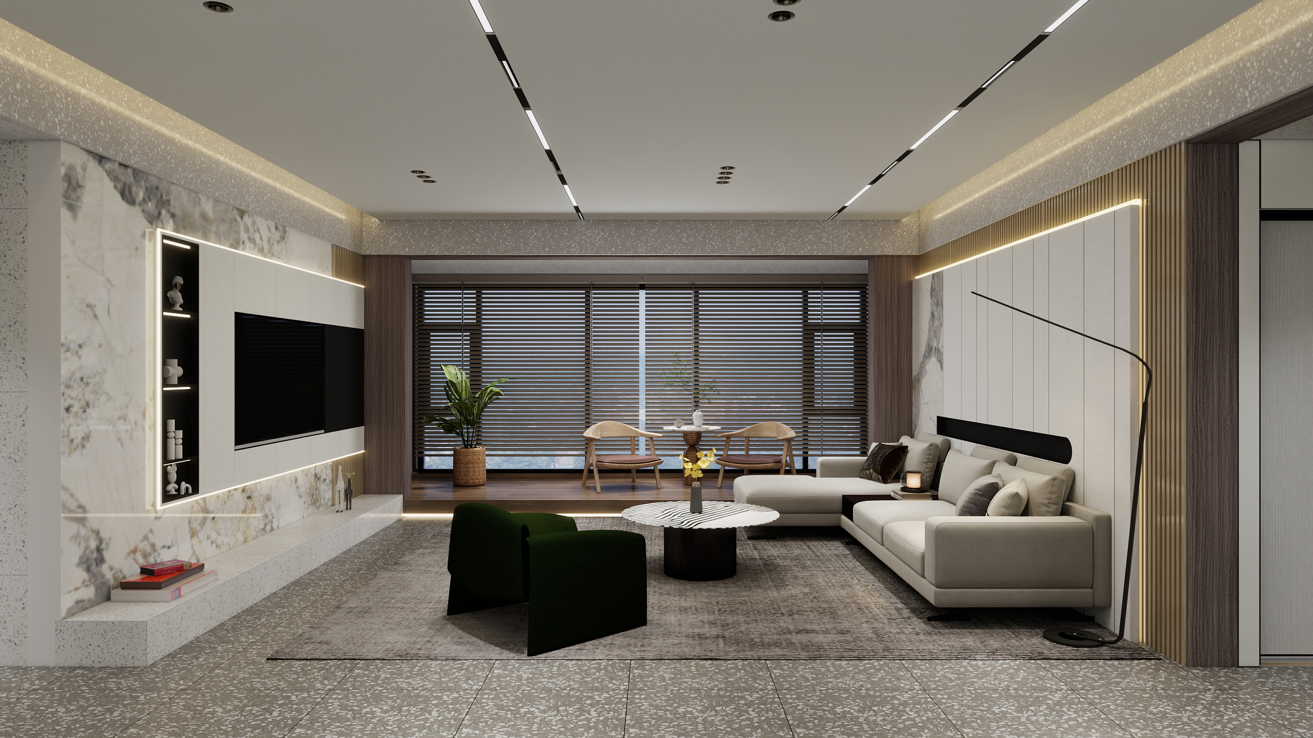 莲成装饰装修设计-郡悦府小区140㎡3室-装修设计方案