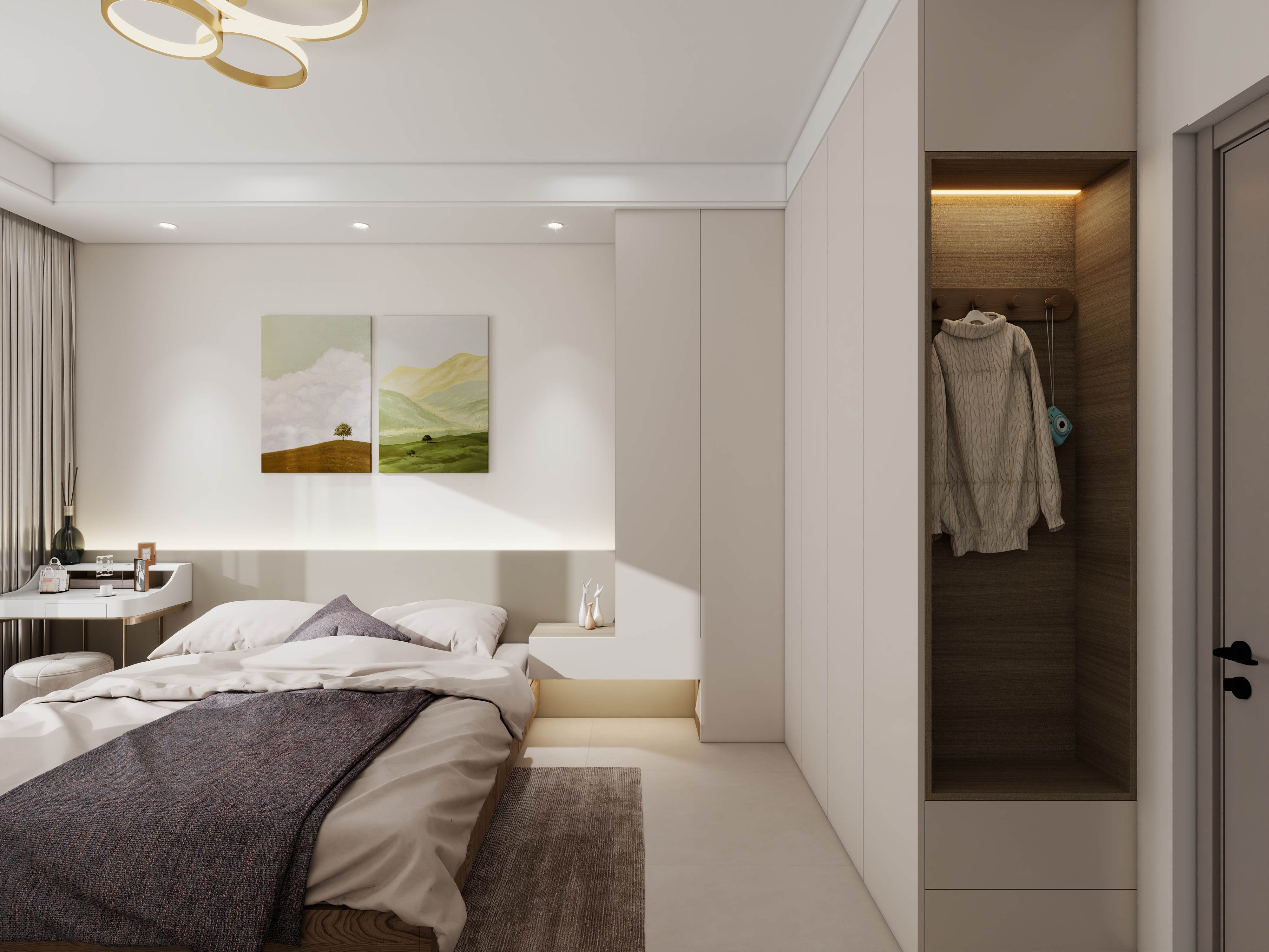 艺雅丽-106平现代简约 装修效果图