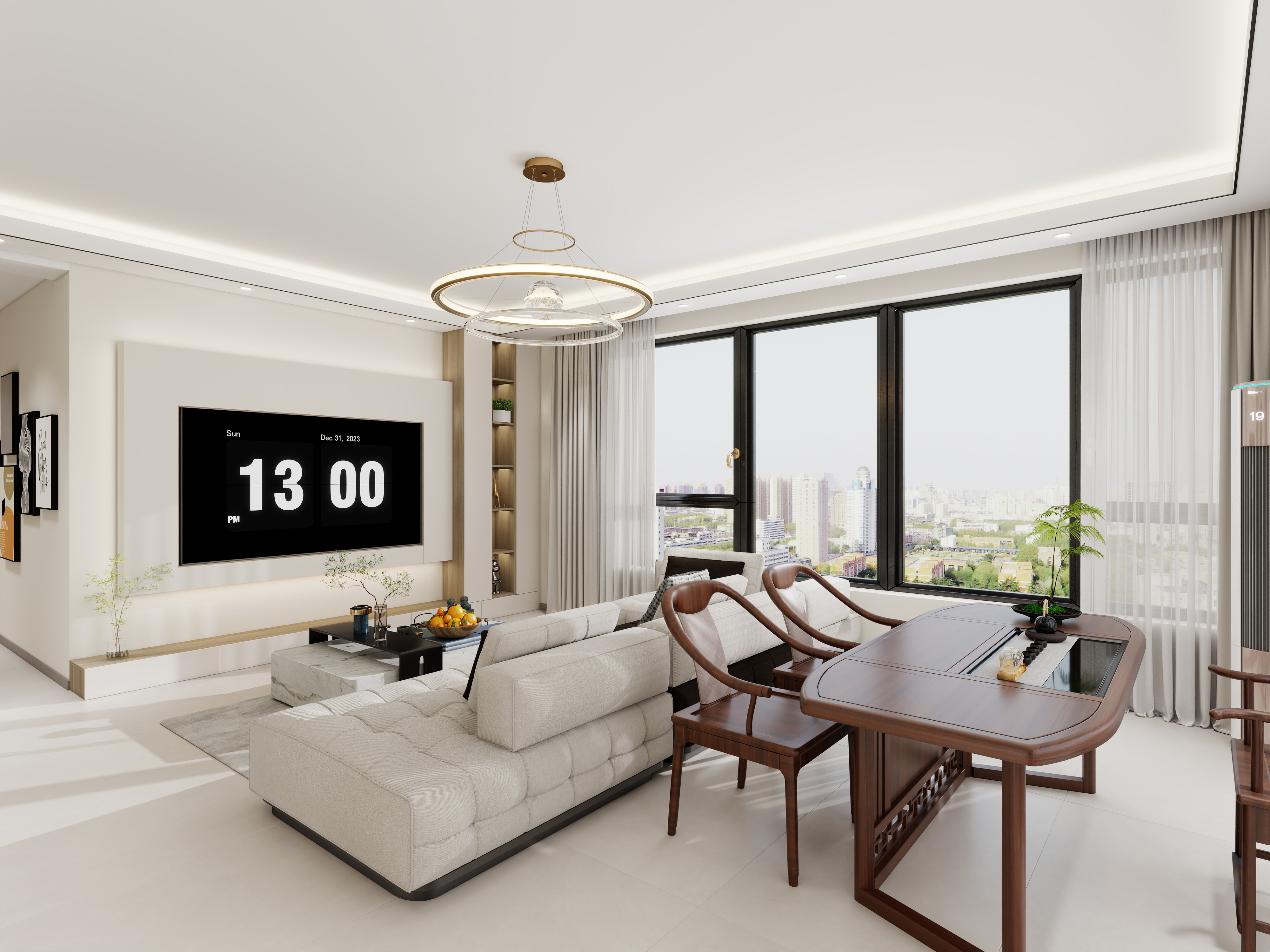 艺雅丽-106平现代简约 装修效果图