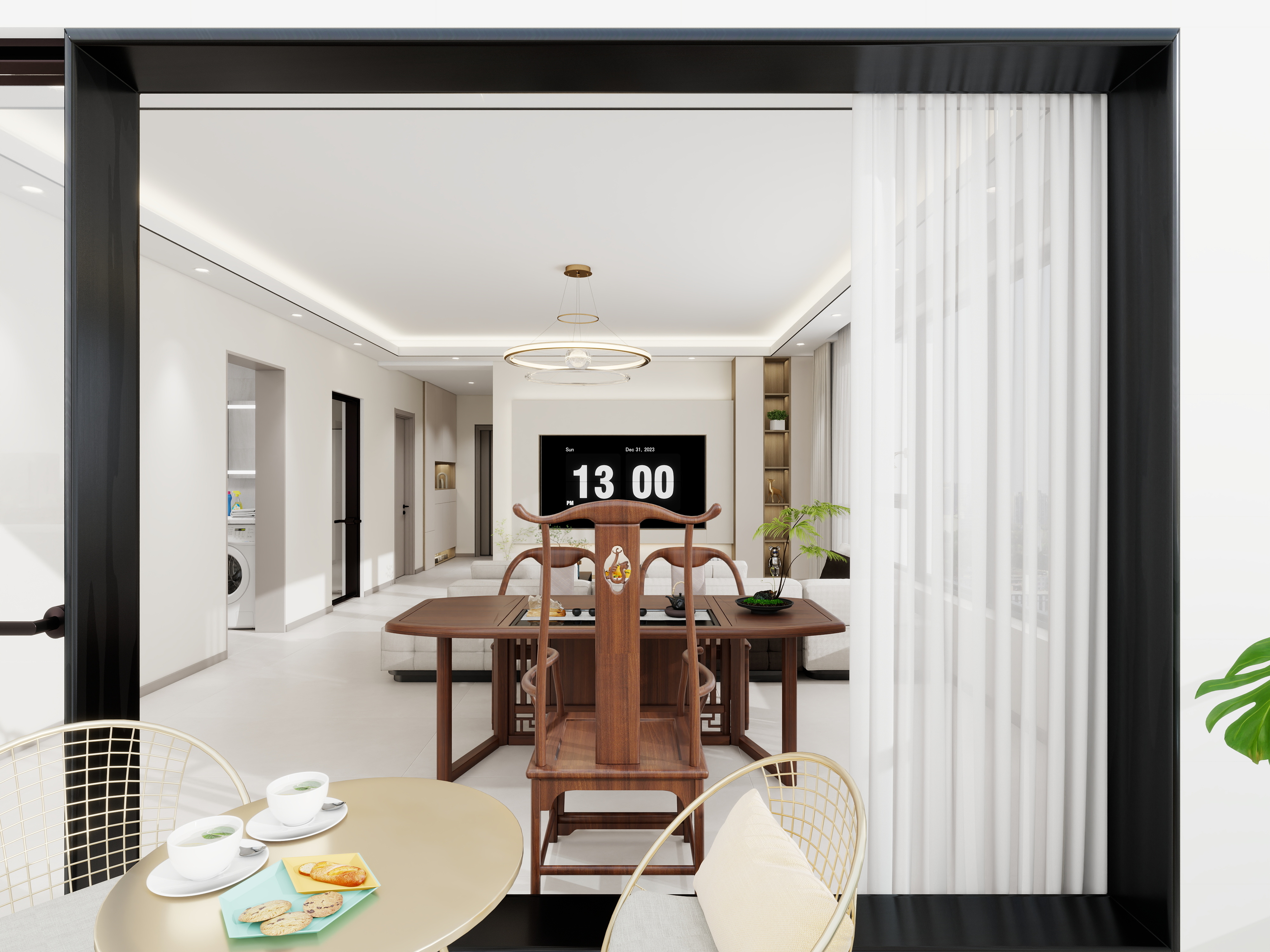 艺雅丽-106平现代简约 装修效果图