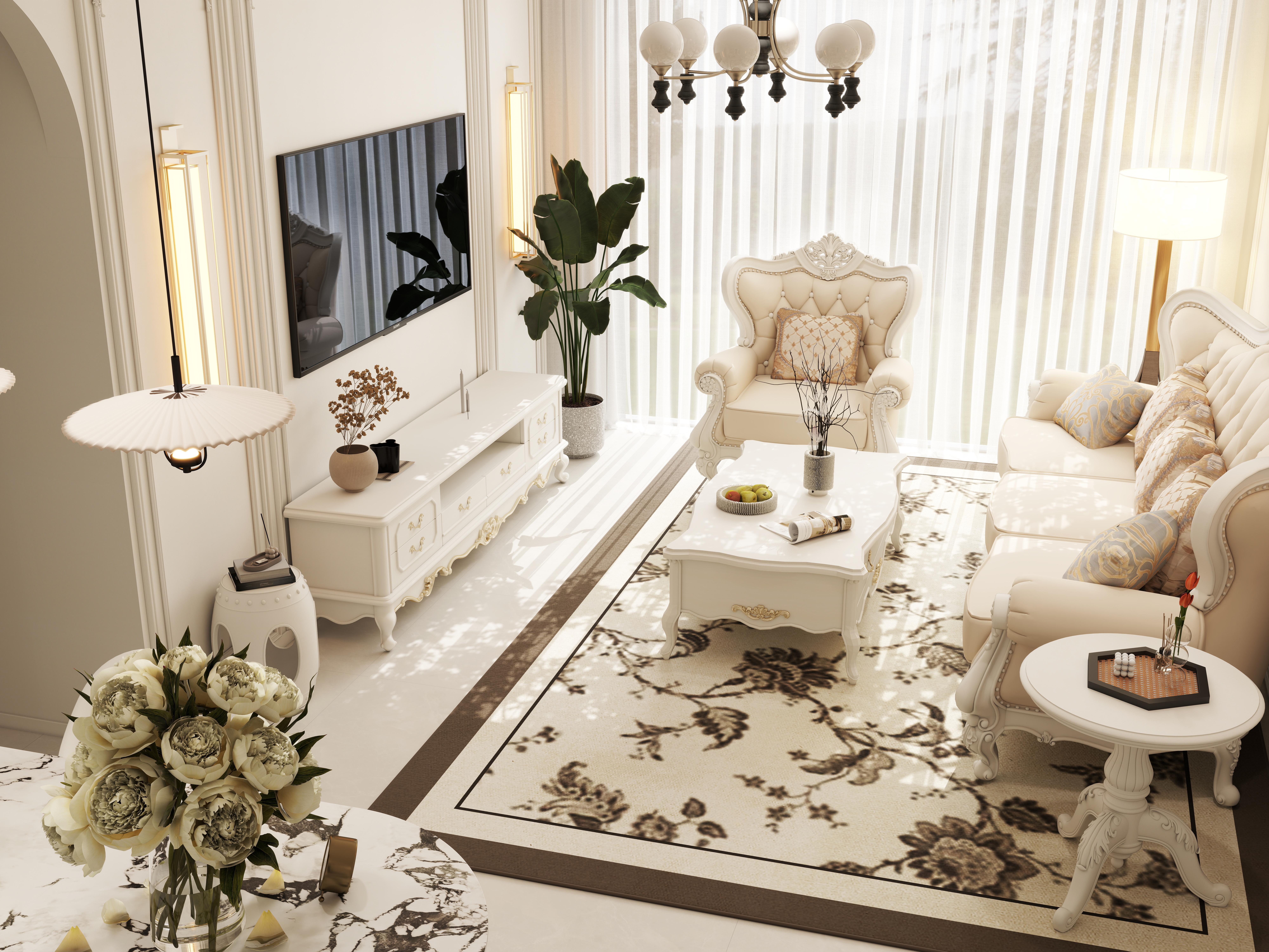 阳邢-欧式48㎡装修效果图