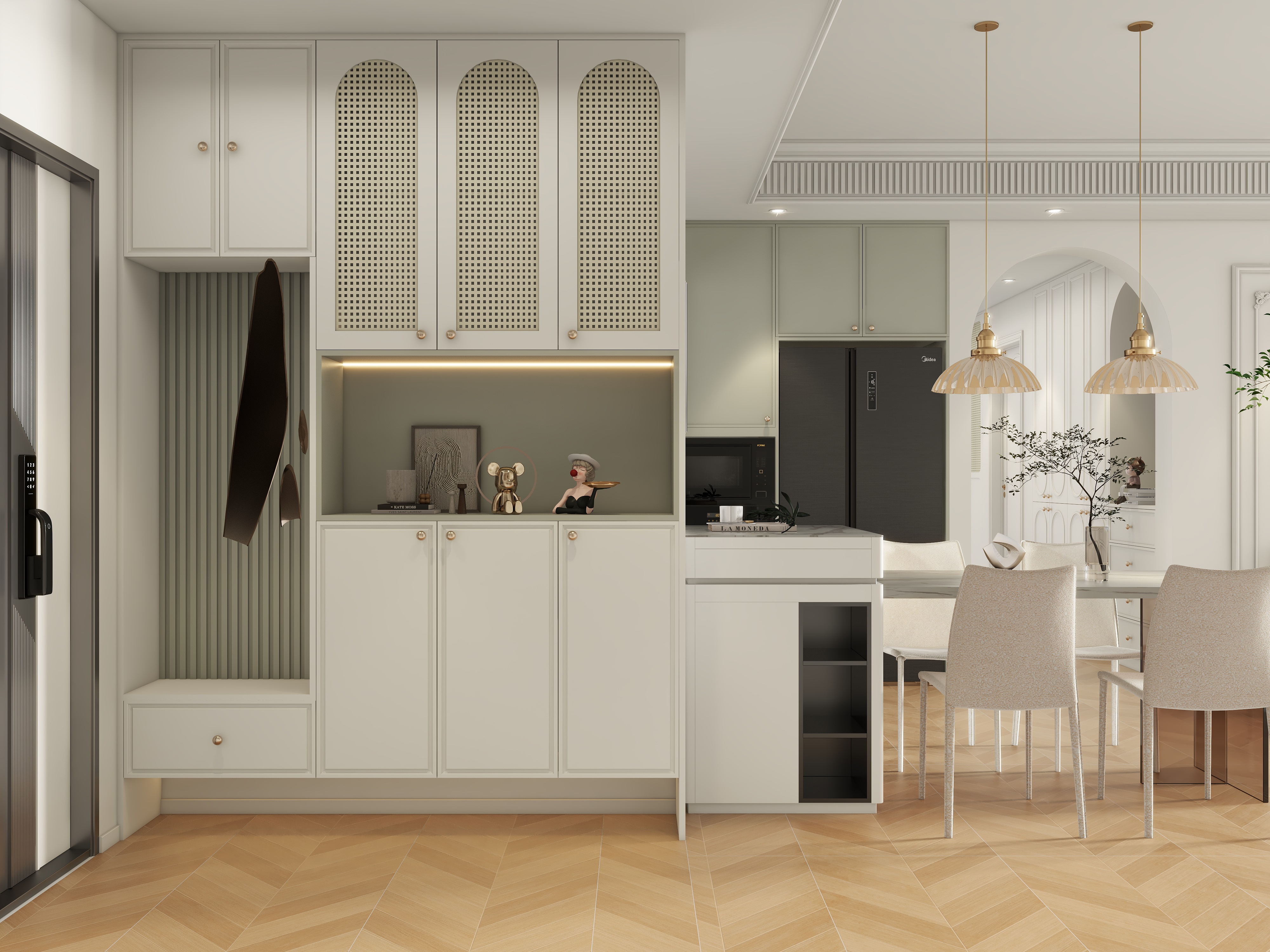 设计师珂源-武汉二十四城美式129㎡3室装修效果图