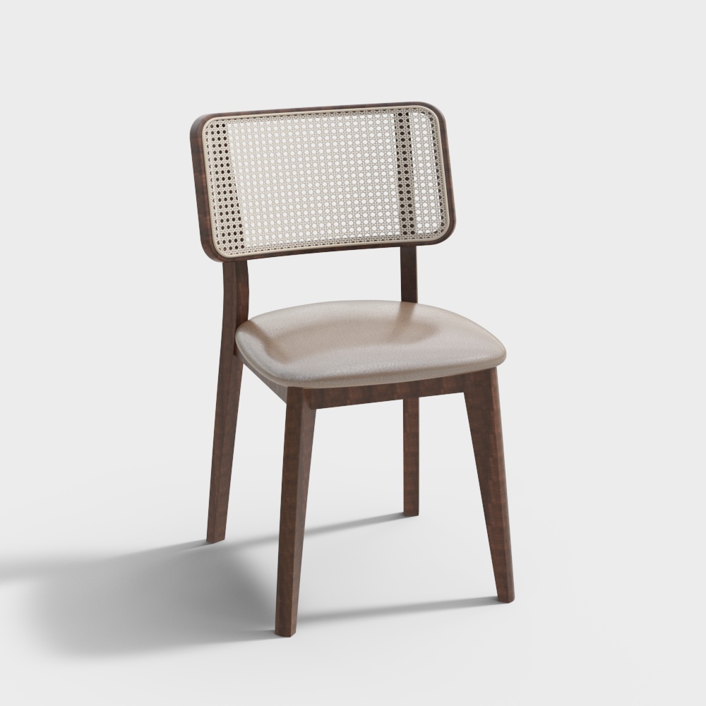 Cassina-藤编椅子