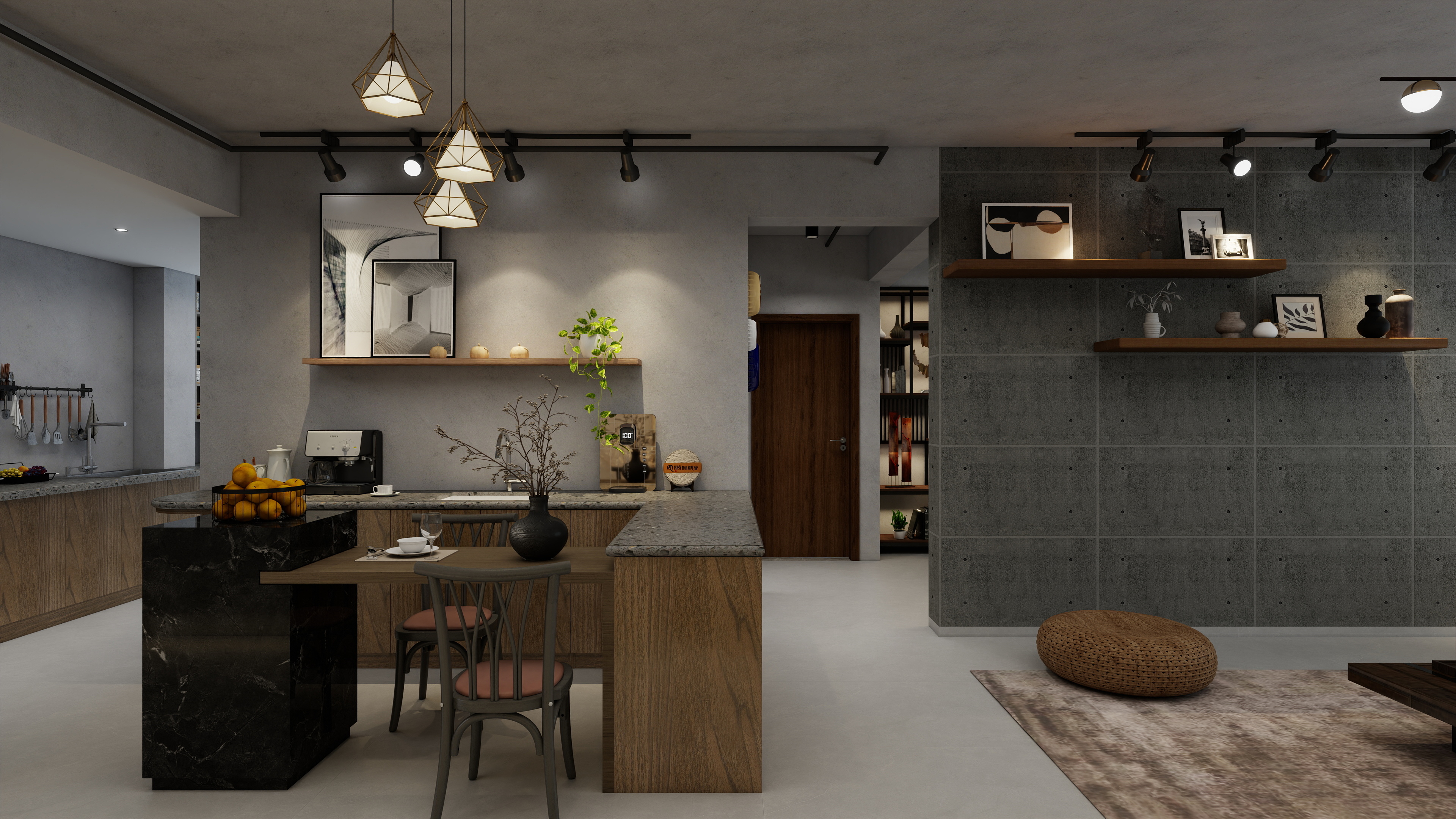 珲设空间-星城天地商住工业风-装修设计方案