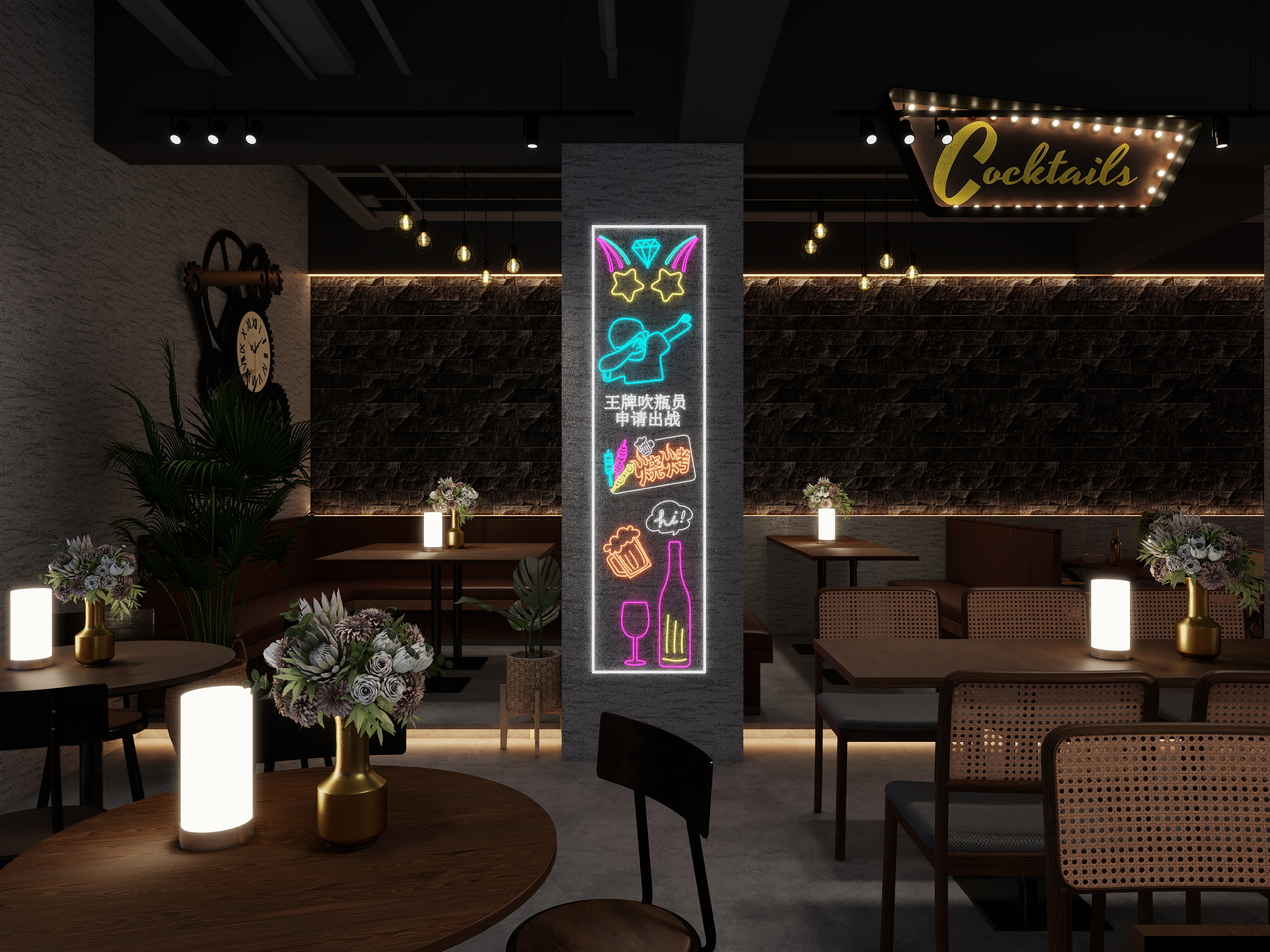 千蚁设计小方-明秀西路滨都美食广场137㎡-装修设计方案