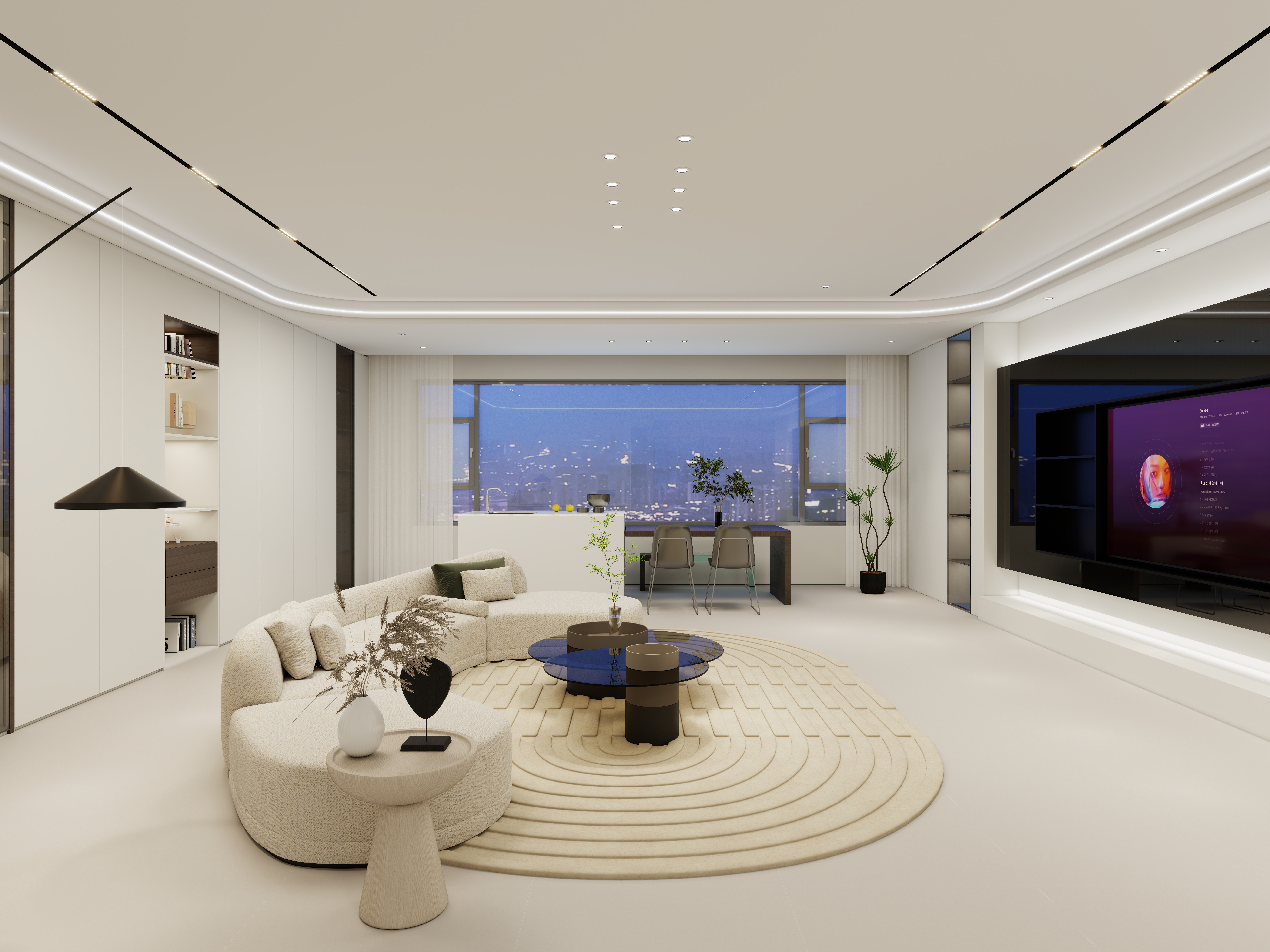 间设计-万力时代213㎡5室-装修设计方案