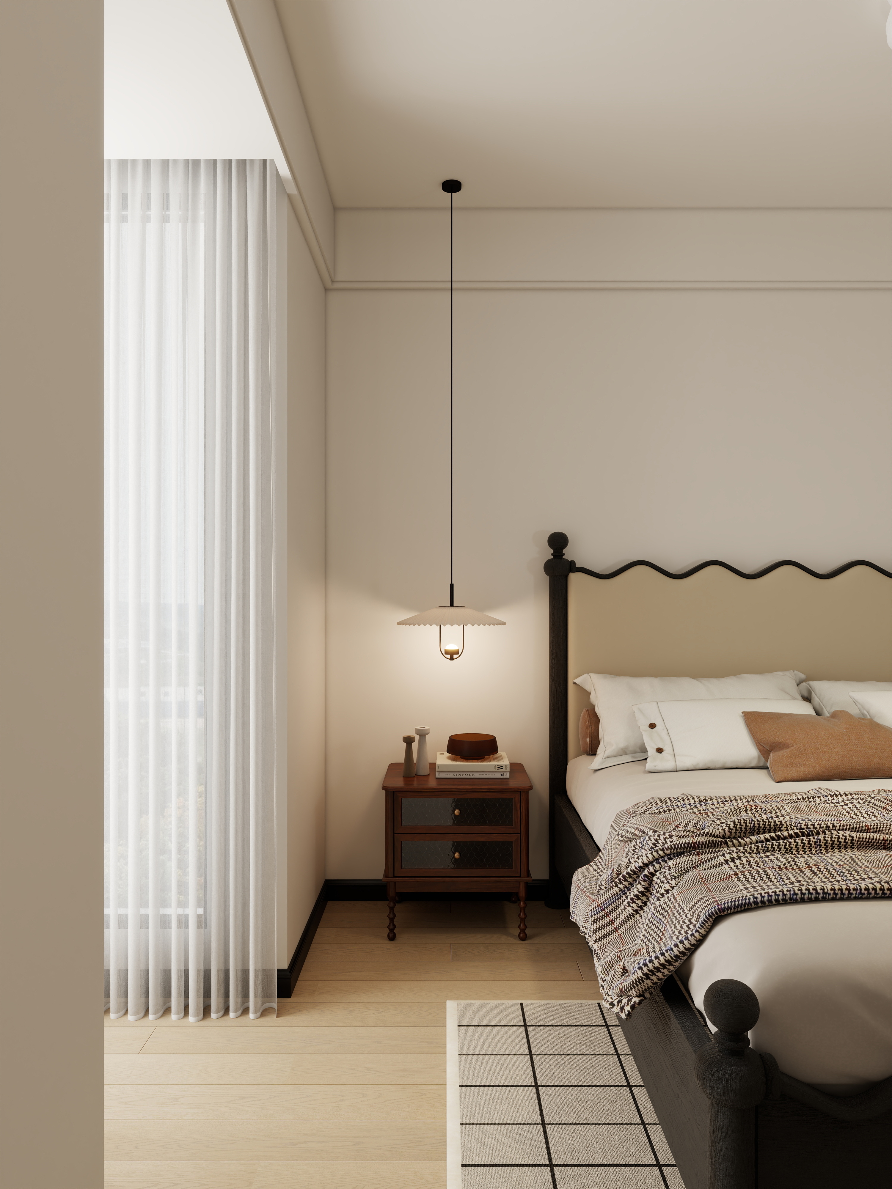 孙有权-『盈盈秋水』135平丨法式中古三居装修效果图