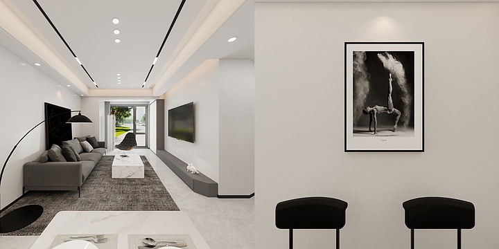 張若璵-荣威名城  极简  黑白灰-装修设计方案