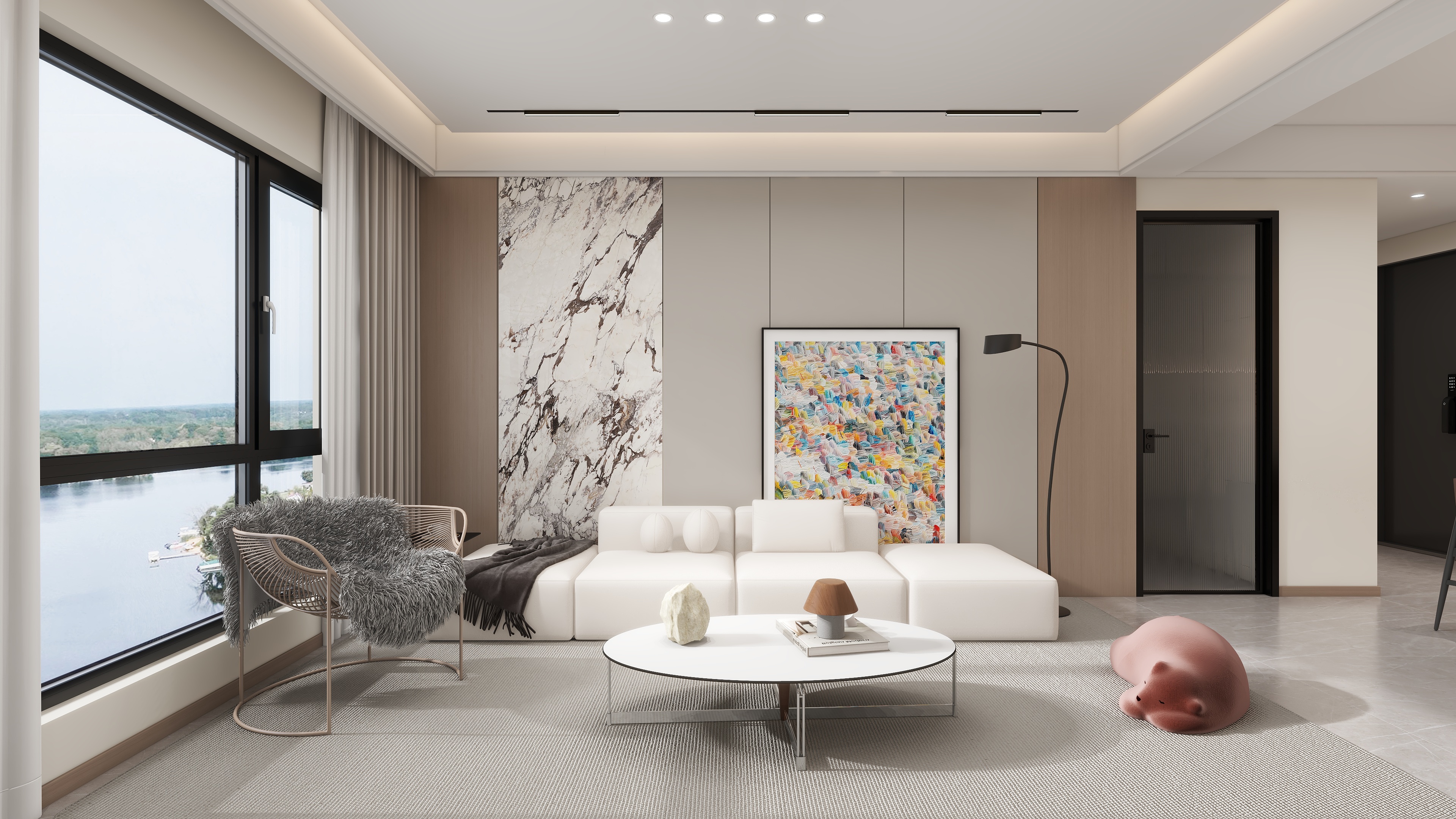 设计师赵响-现代风格客餐厅-装修设计方案