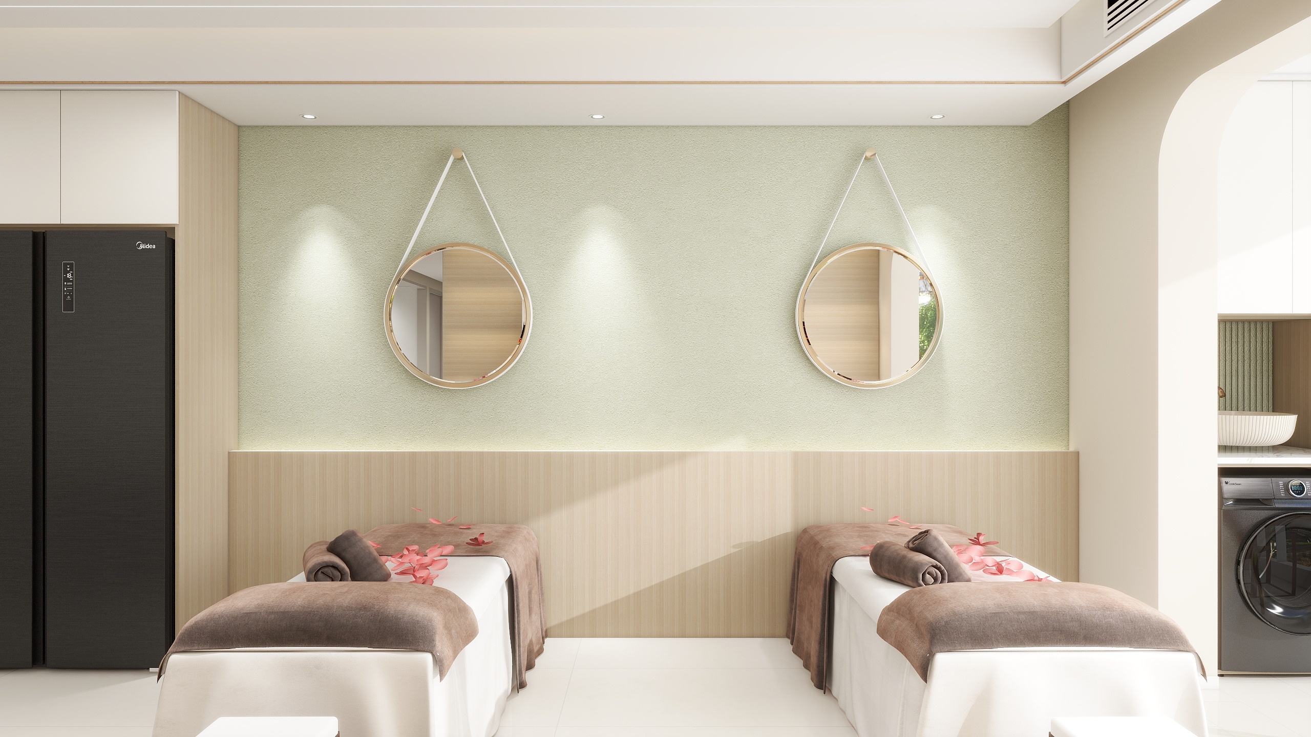 设计师玉京子-家庭美容院装修效果图