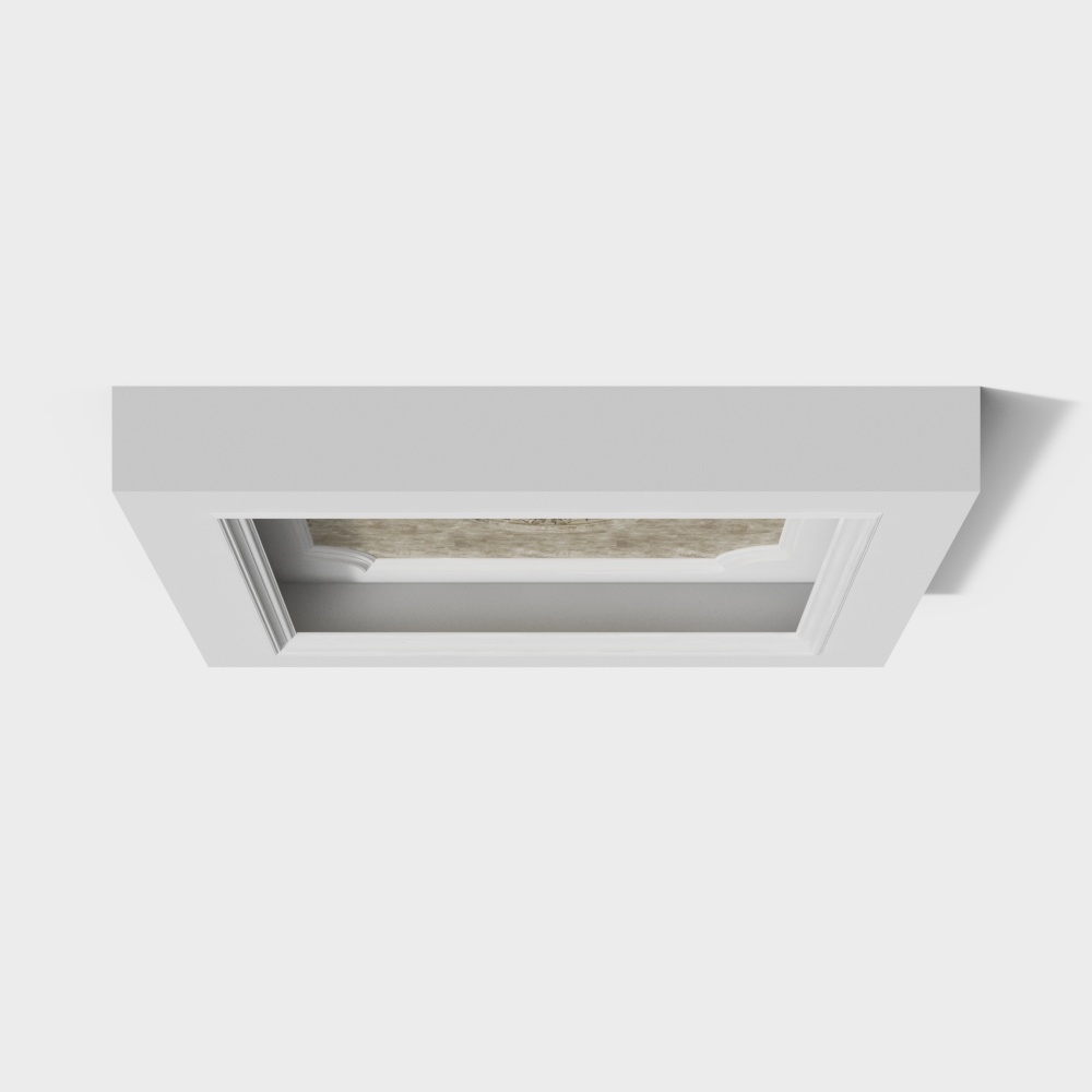 美式卧室吊顶3D模型