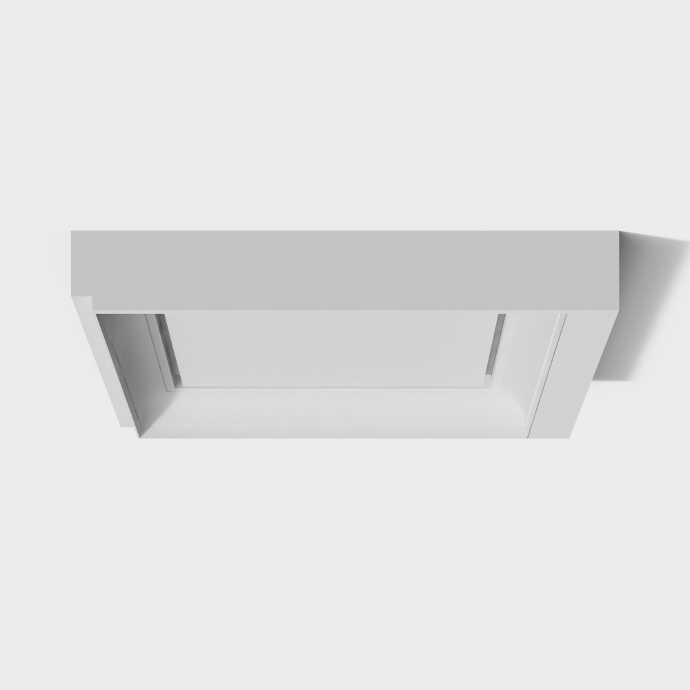现代简约卧室吊顶3D模型