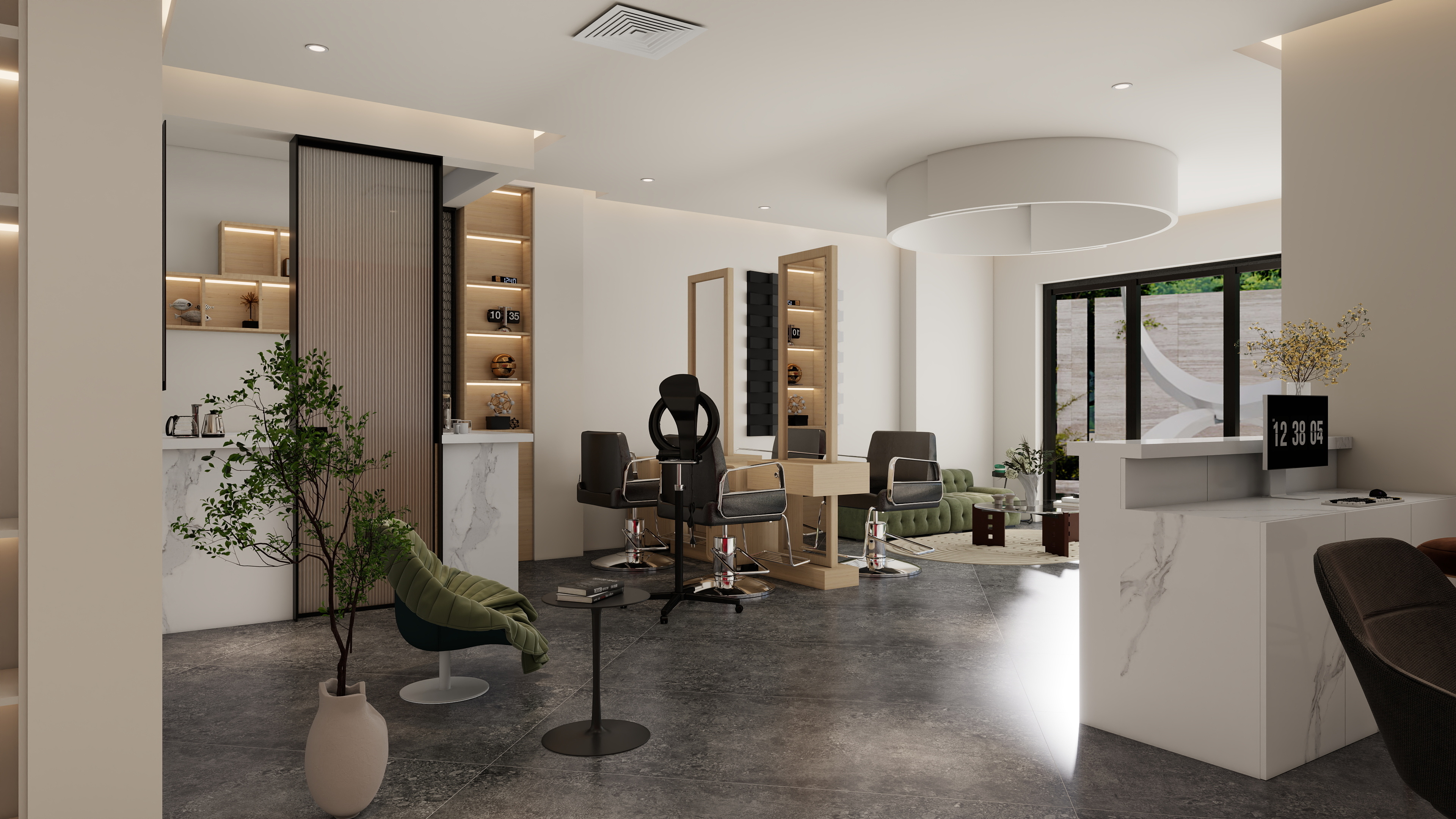 松枫-理发店-装修设计方案