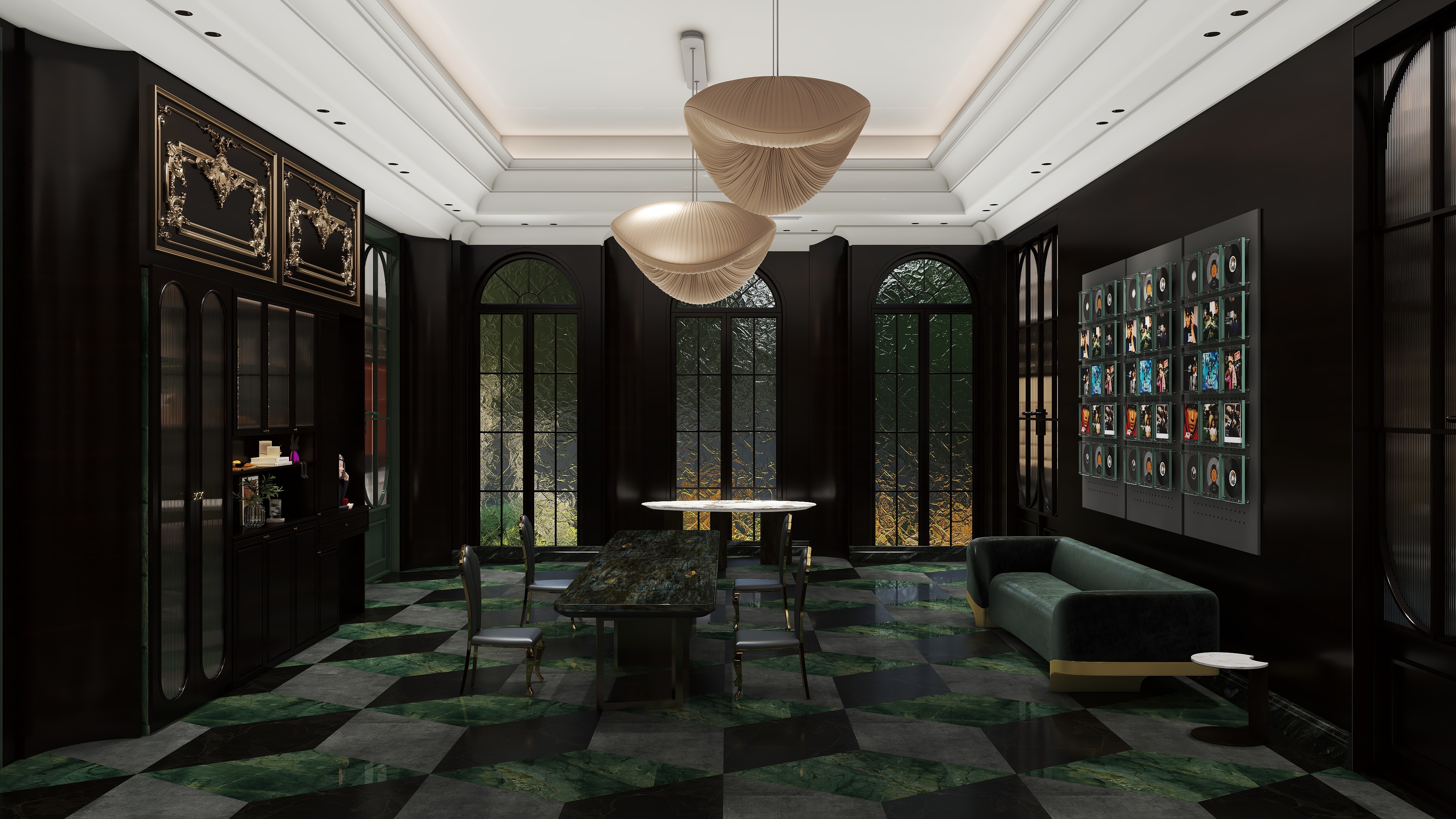 邹偕毓-三层法式别墅小会所装修效果图