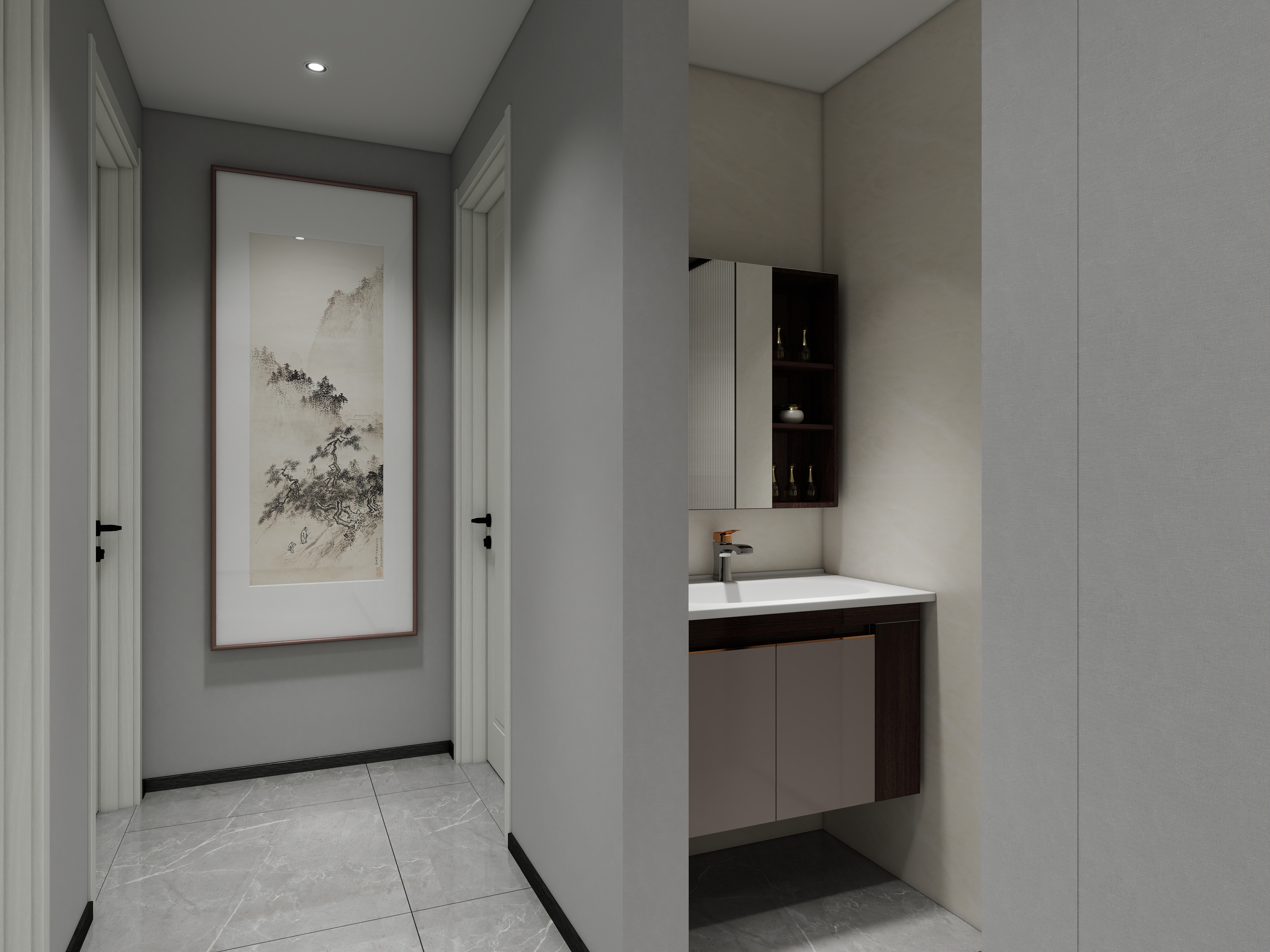 凤兮设计-遥指杏花-戎祥居117-灰调-装修设计方案