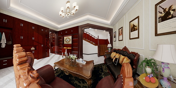 杨文广同学-美式二层楼-装修设计方案